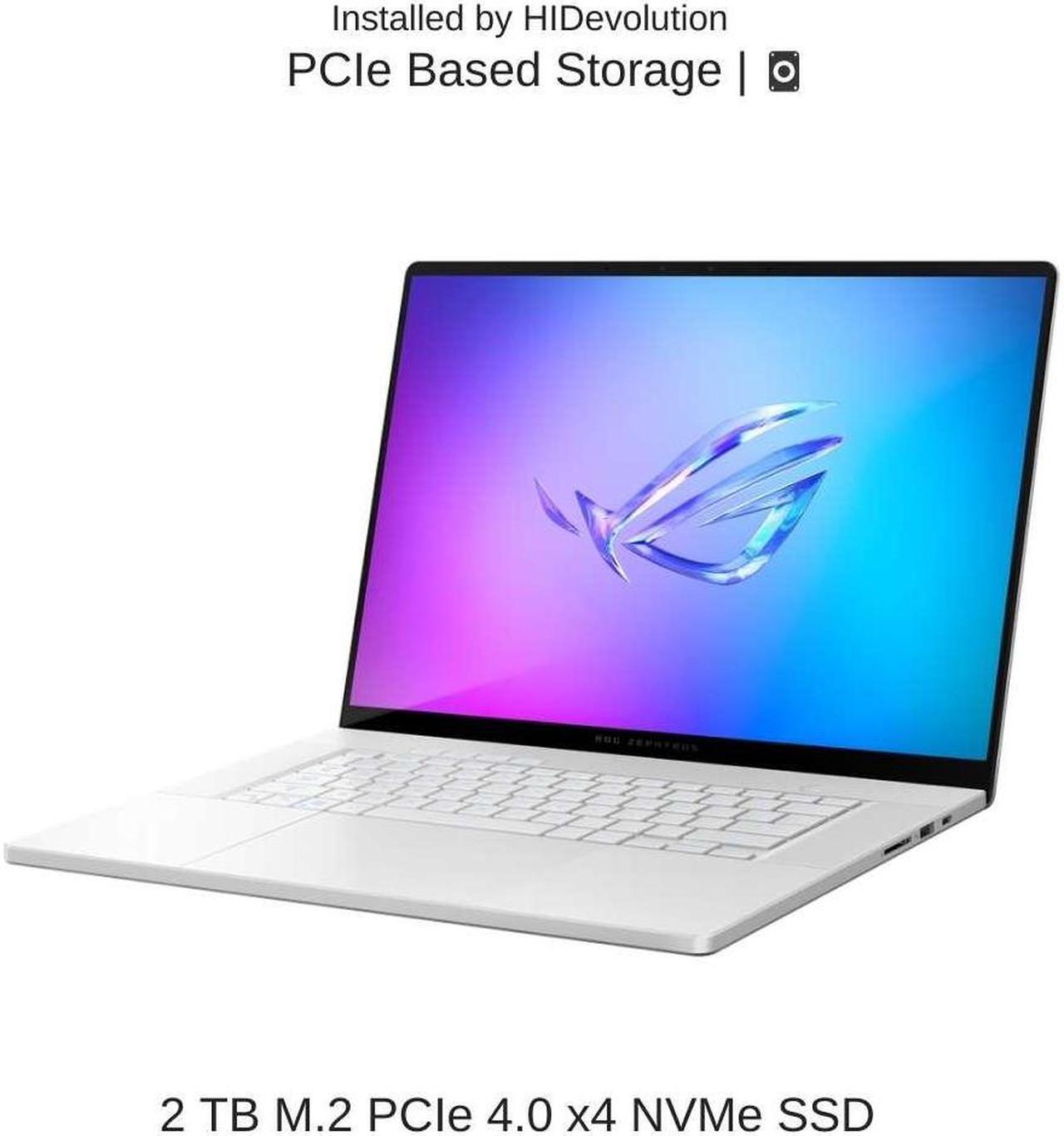 Alt view image 5 of 7 - [2024] HIDevolution ASUS ROG Zephyrus G16 GA605WV [White] 16" WQXGA OLED 240Hz, 2.0 GHz Ryzen AI 9 HX 370, RTX 4060, 32 GB LPDDR5X RAM, 2 TB PCIe SSD, Windows 11 Pro