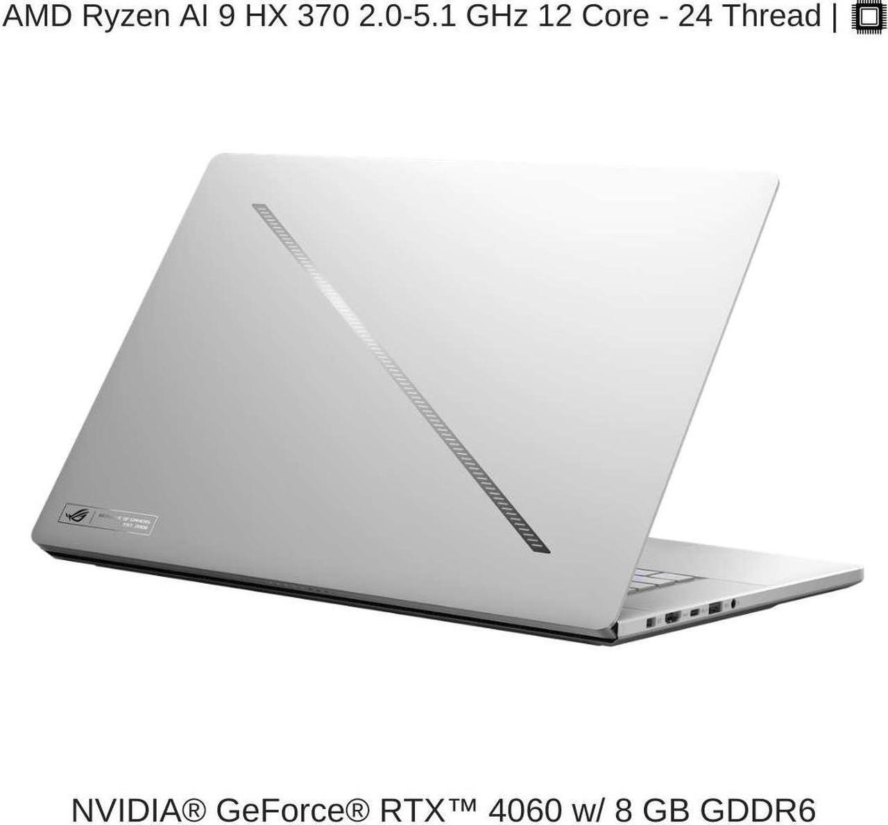 Alt view image 3 of 7 - [2024] HIDevolution ASUS ROG Zephyrus G16 GA605WV [White] 16" WQXGA OLED 240Hz, 2.0 GHz Ryzen AI 9 HX 370, RTX 4060, 32 GB LPDDR5X RAM, 2 TB PCIe SSD, Windows 11 Pro