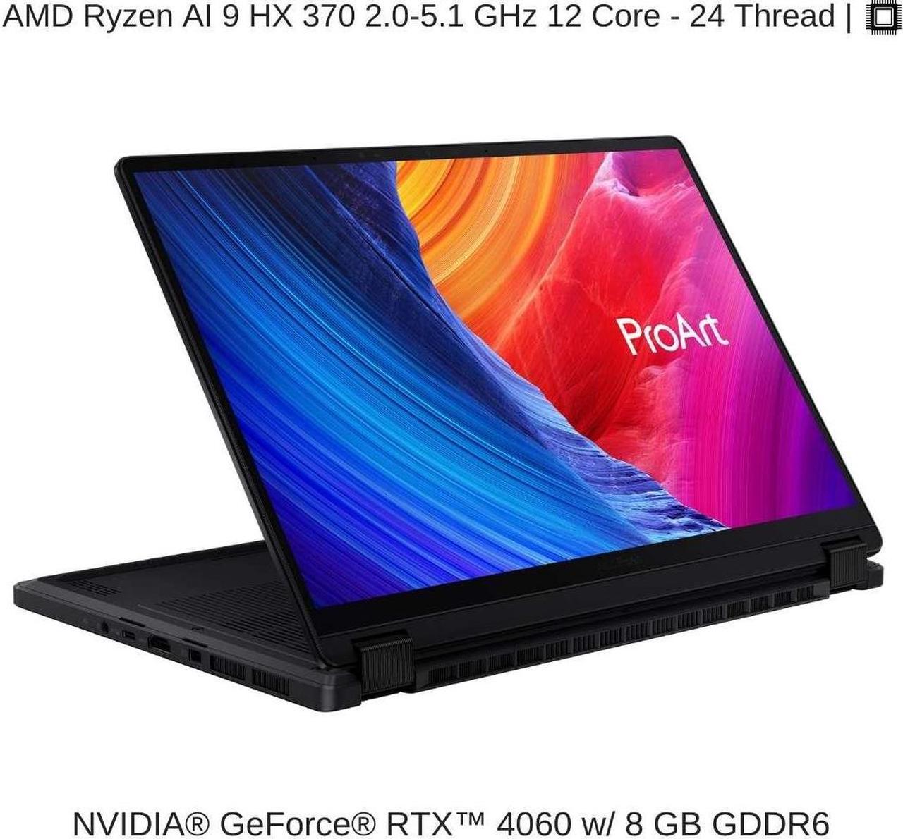 Alt view image 3 of 7 - [2024] HIDevolution ASUS ProArt PX13 HN7306WV Black 13.3" 3K OLED Touch, 2.0 GHz Ryzen AI 9 HX 370, RTX 4060, 32 GB LPDDR5X RAM, 1 TB PCIe SSD, Windows 11 Pro