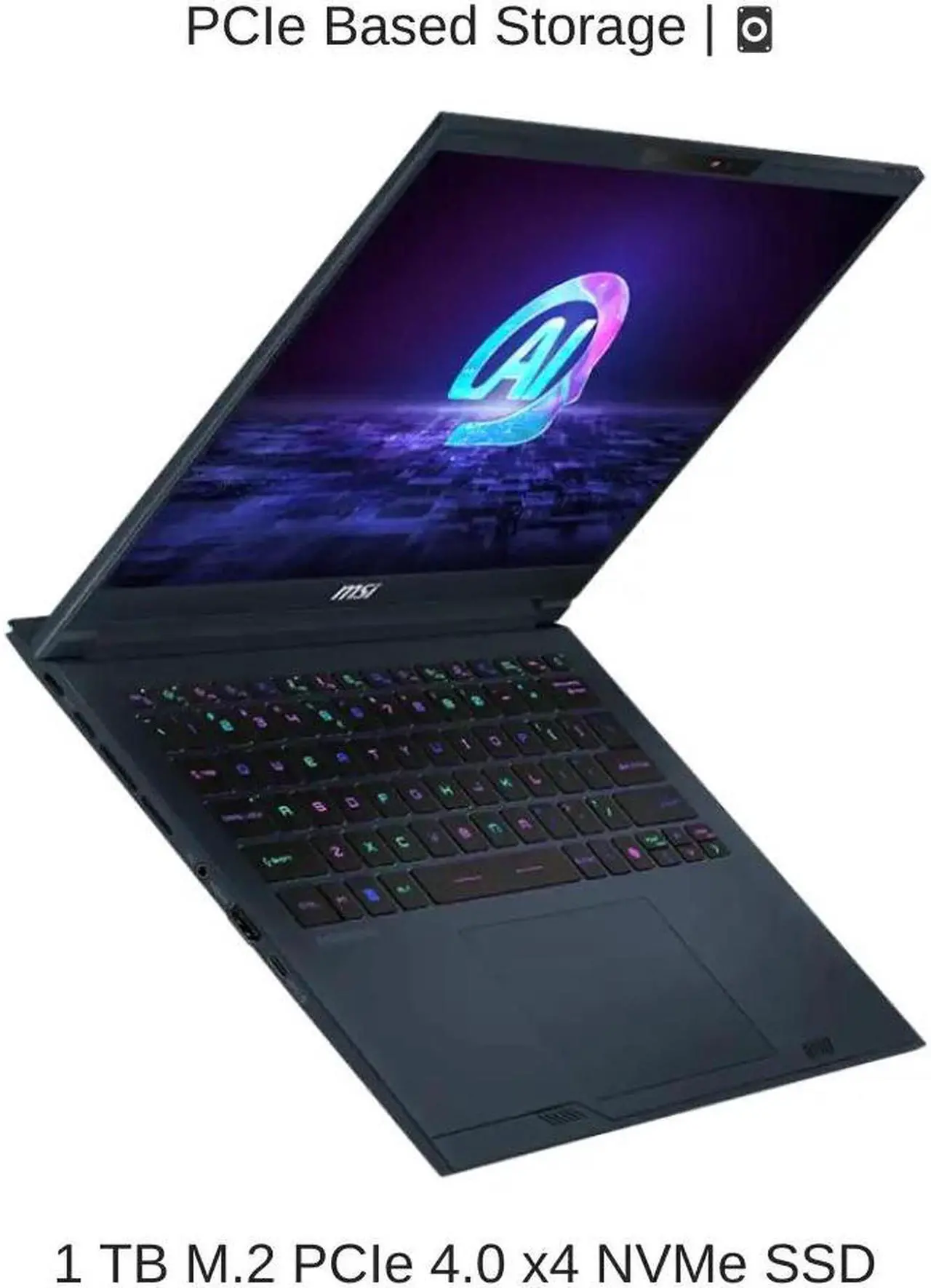 Alt view image 5 of 7 - [2024] HIDevolution MSI Stealth 14 AI Studio A1VFG 14" FHD+ 165Hz, 1.8 GHz Ultra 9-185H, RTX 4060, 128 GB DDR5 RAM, 4 TB PCIe SSD, Windows 11 Pro