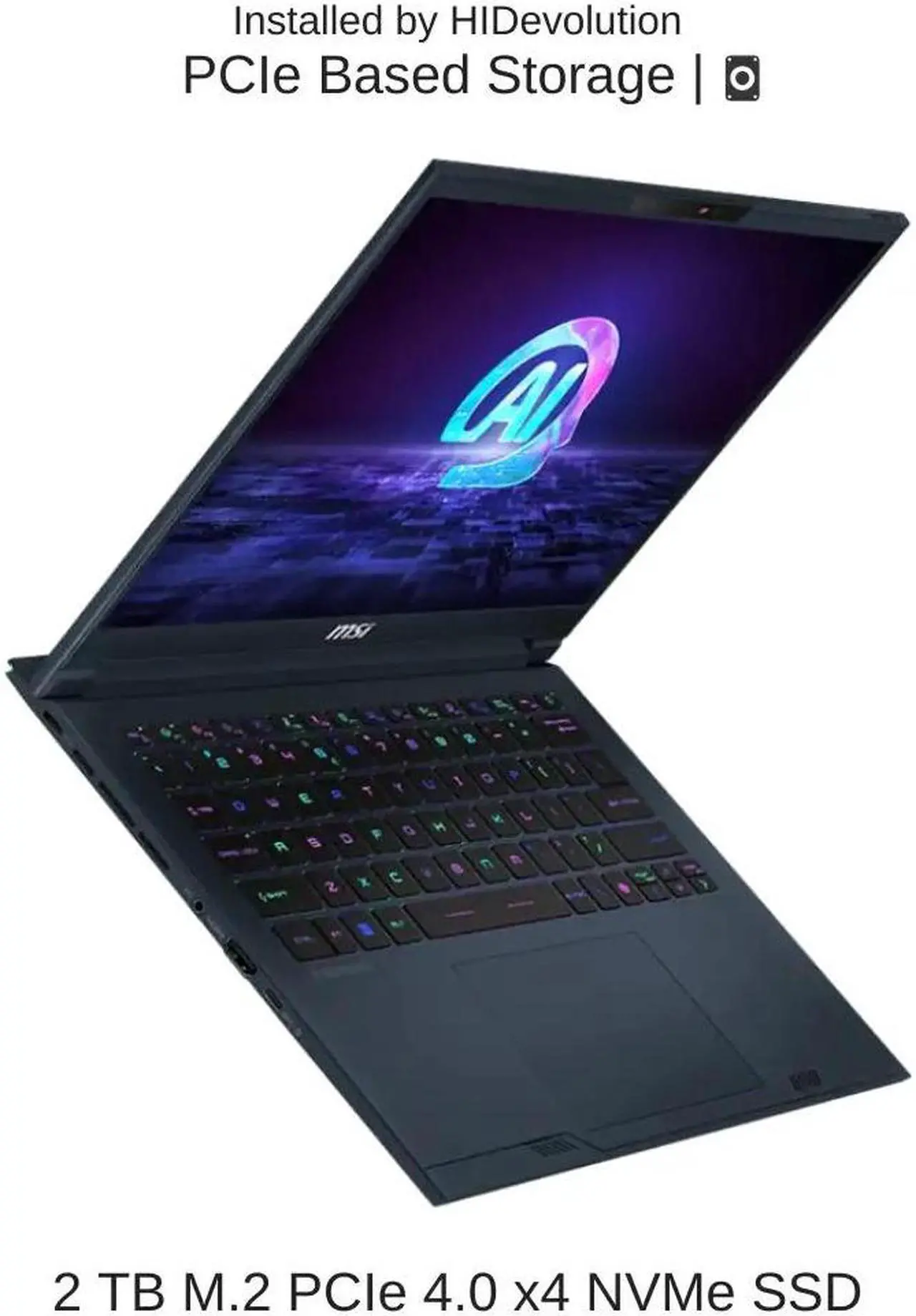 Alt view image 4 of 6 - [2024] HIDevolution MSI Stealth 14 AI Studio A1VFG 14" FHD+ 165Hz, 1.8 GHz Ultra 9-185H, RTX 4060, 128 GB DDR5 RAM, 2 TB PCIe SSD, Windows 11 Pro