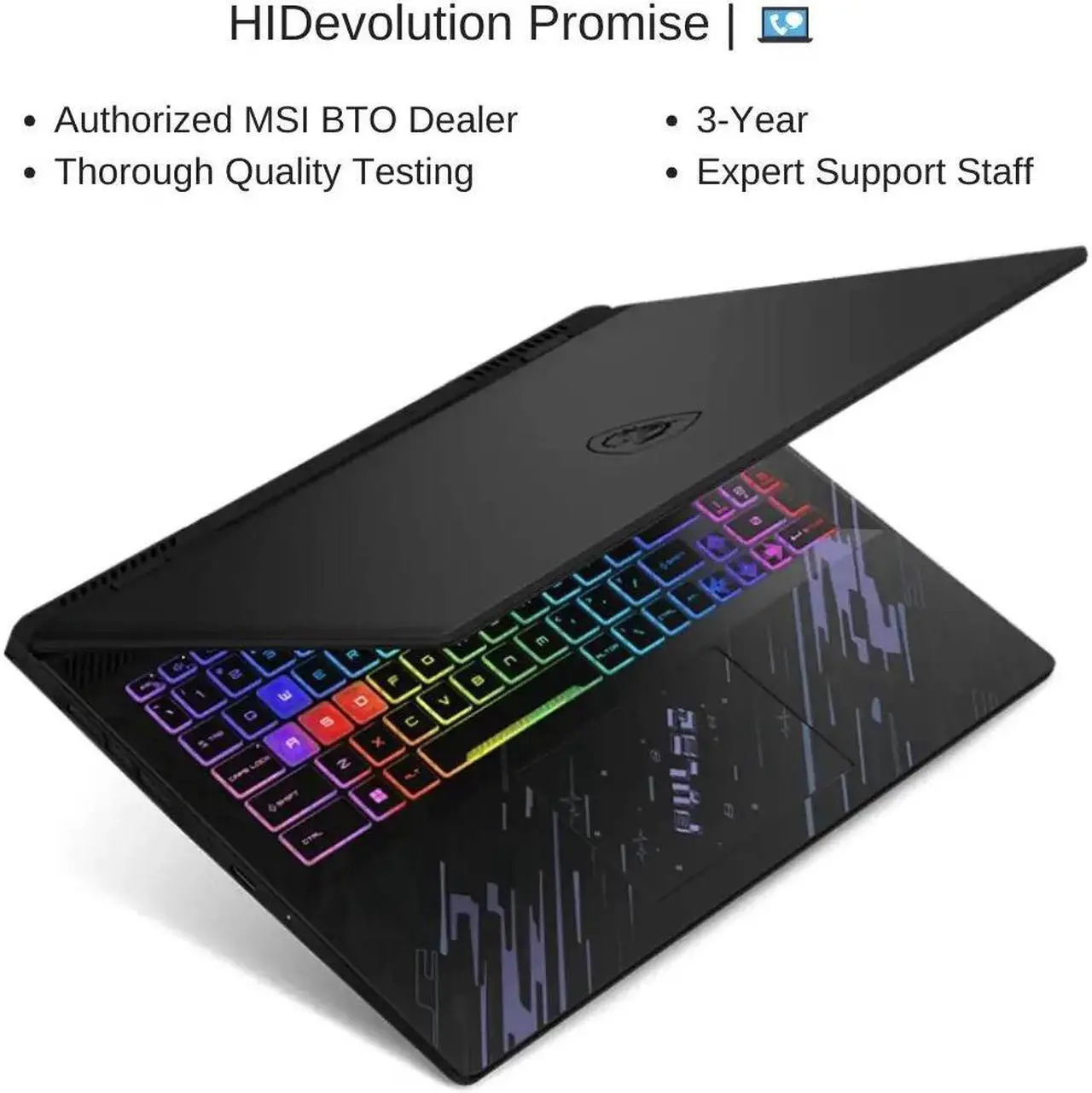 Alt view image 7 of 7 - [2024] HIDevolution MSI Pulse 16 AI C1VFKG 16" QHD+ 240Hz, 1.8 GHz Ultra 9-185H, RTX 4060, 32 GB DDR5 RAM, 1 TB PCIe SSD, Windows 11 Pro