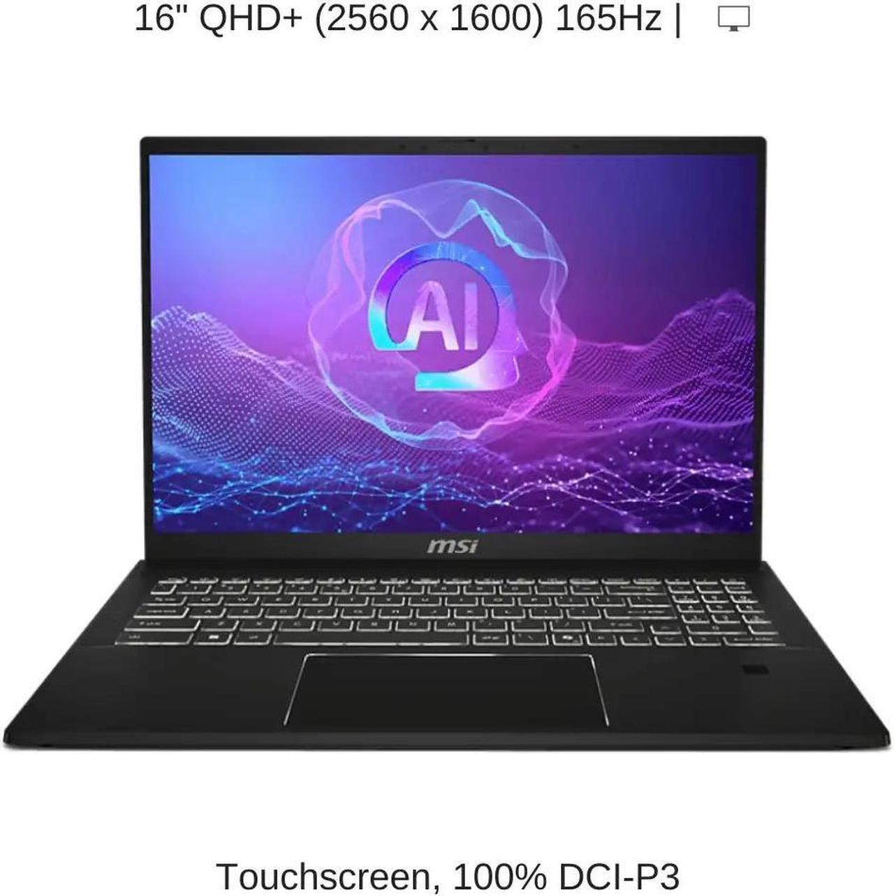 Alt view image 6 of 7 - [2024] HIDevolution MSI Summit A16 AI+ A3HMTG [Black] 16" QHD+ 165Hz Touch, 1.4 GHz Ultra 7-155H, RTX 4060, 32 GB LPDDR5X, 1 TB PCIe SSD, Windows 11 Home
