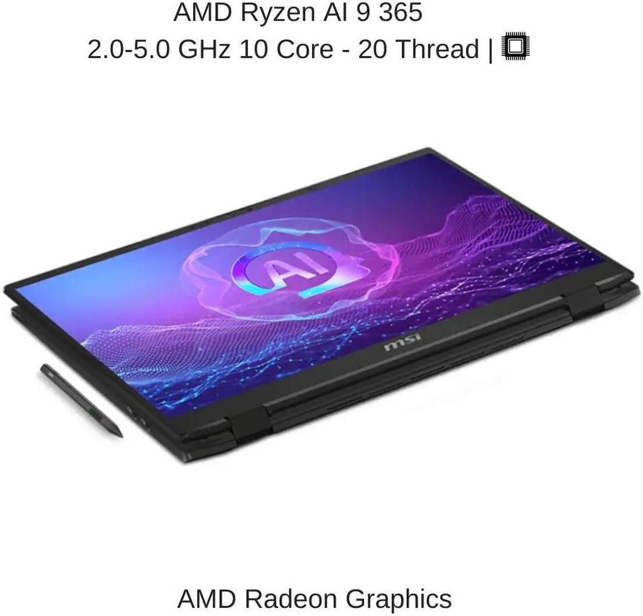 Alt view image 3 of 7 - [2024] HIDevolution MSI Summit A16 AI+ A3HMTG [Black] 16" QHD+ 165Hz Touch, 1.4 GHz Ultra 7-155H, RTX 4060, 32 GB LPDDR5X, 1 TB PCIe SSD, Windows 11 Home