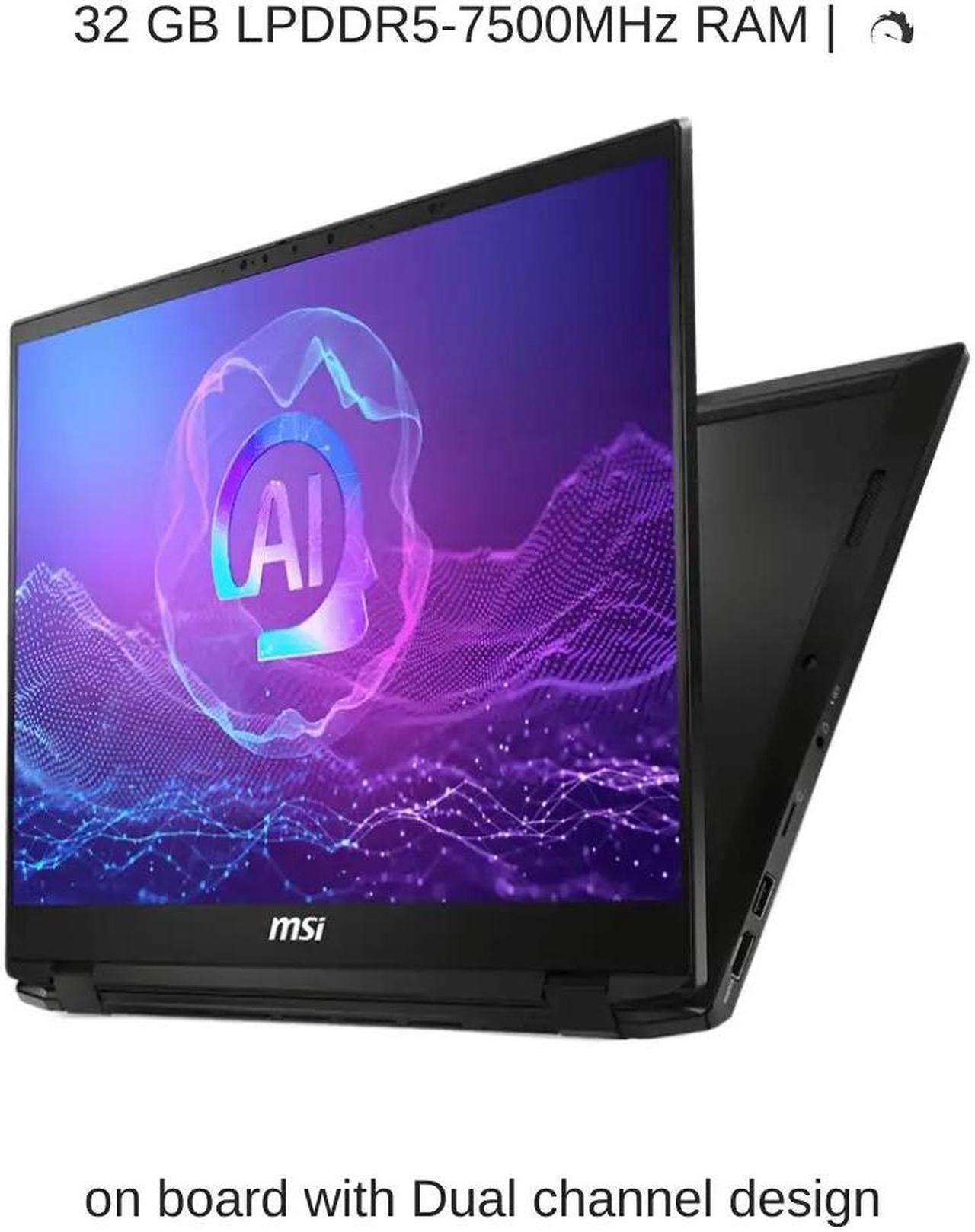 Alt view image 4 of 7 - [2024] HIDevolution MSI Summit A16 AI+ A3HMTG [Black] 16" QHD+ 165Hz Touch, 1.4 GHz Ultra 7-155H, RTX 4060, 32 GB LPDDR5X, 1 TB PCIe SSD, Windows 11 Home