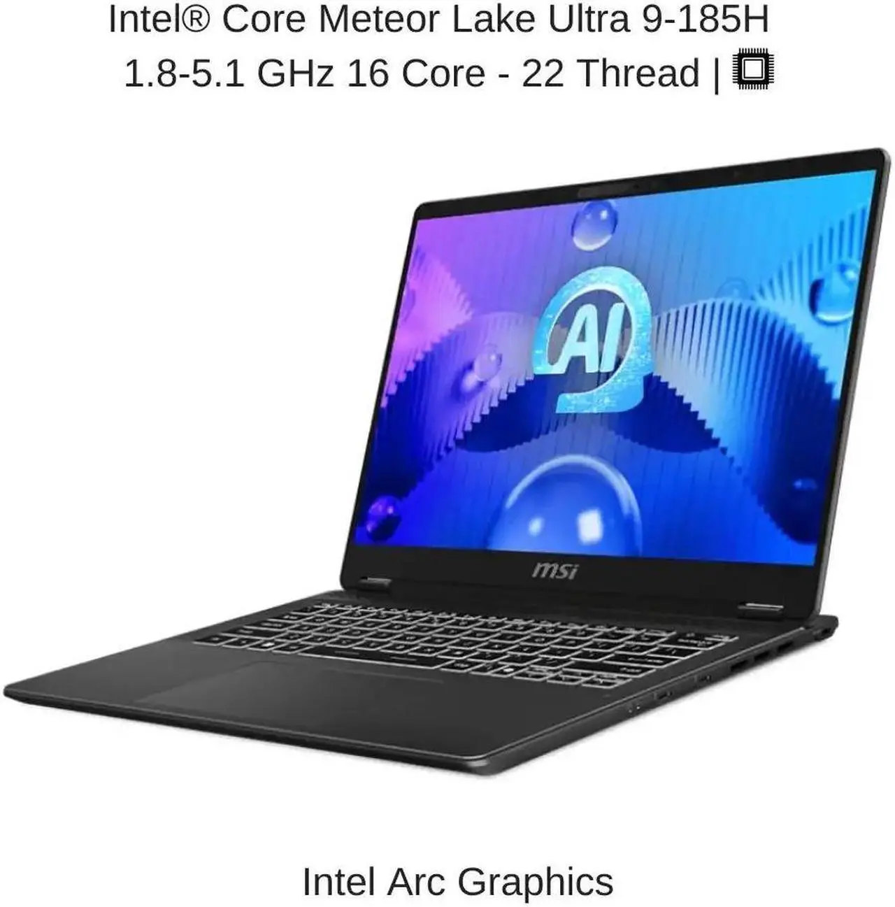 Alt view image 3 of 7 - [2024] HIDevolution MSI Prestige 14 AI Evo C1MG [Gray] 14" FHD+ 144Hz, 1.8 GHz Ultra 9-185H, Intel Arc, 96 GB DDR5, 8 TB PCIe SSD, Windows 11 Pro