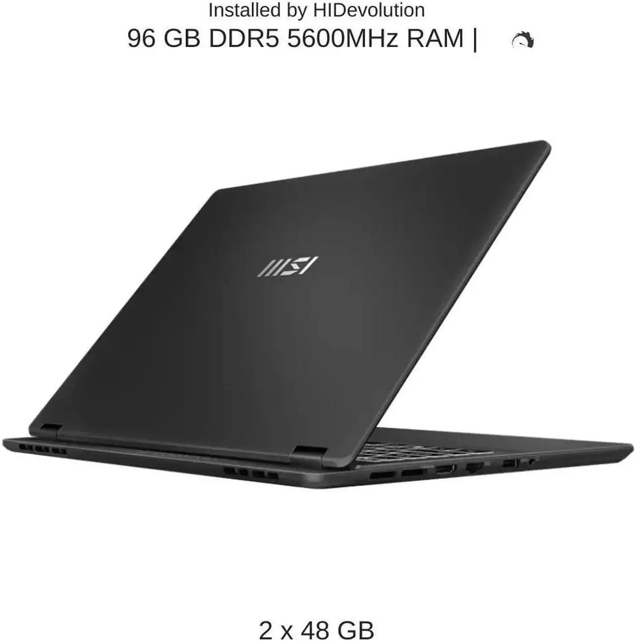 Alt view image 4 of 7 - [2024] HIDevolution MSI Prestige 14 AI Evo C1MG [Gray] 14" FHD+ 144Hz, 1.8 GHz Ultra 9-185H, Intel Arc, 96 GB DDR5, 8 TB PCIe SSD, Windows 11 Pro
