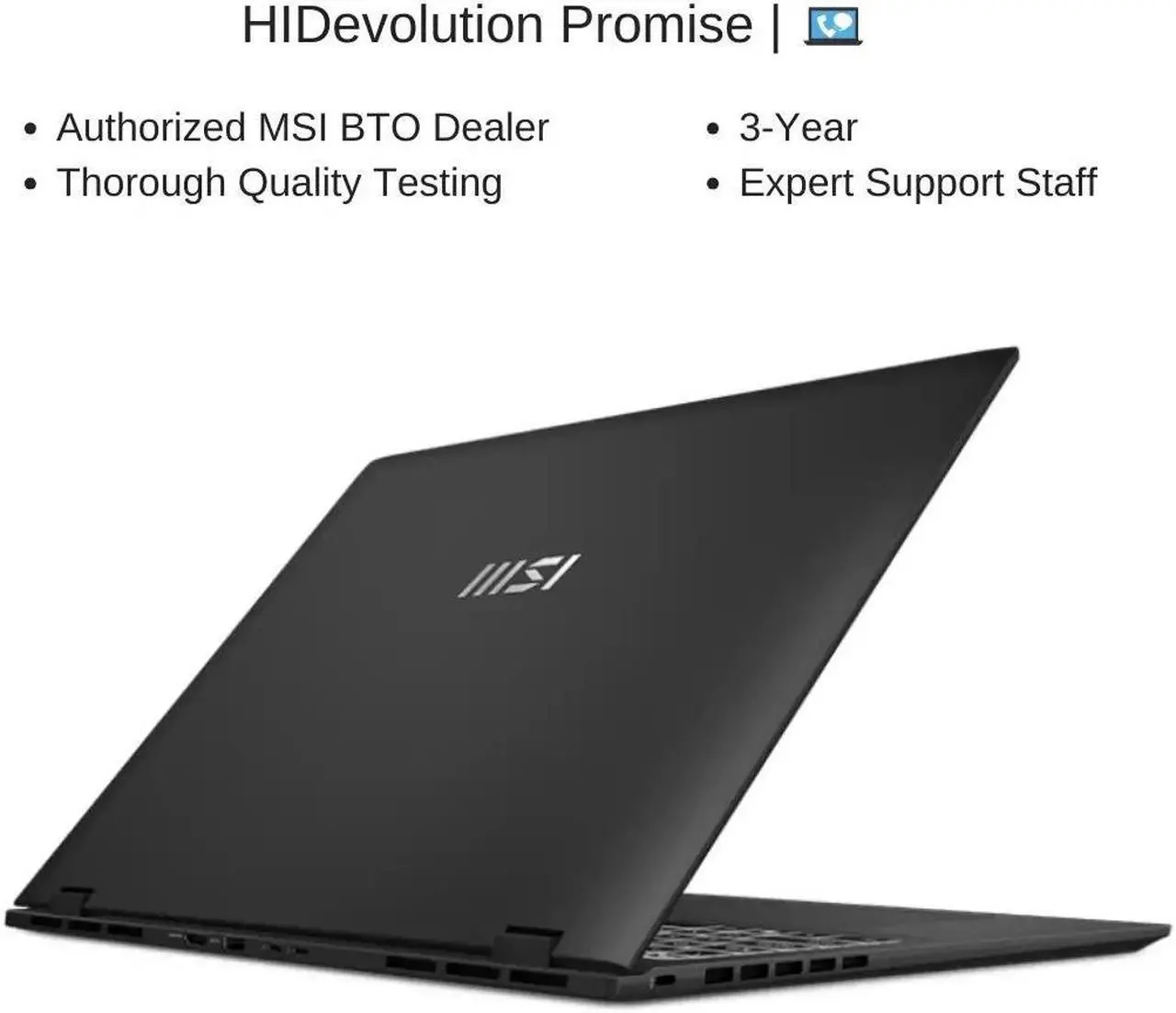 Alt view image 7 of 7 - [2024] HIDevolution MSI Prestige 16 AI Studio B1VGG [Gray] 16" QHD+, 1.4 GHz Ultra 7-155H, RTX 4070, 32 GB LPDDR5, 2 TB PCIe SSD, Windows 11 Pro