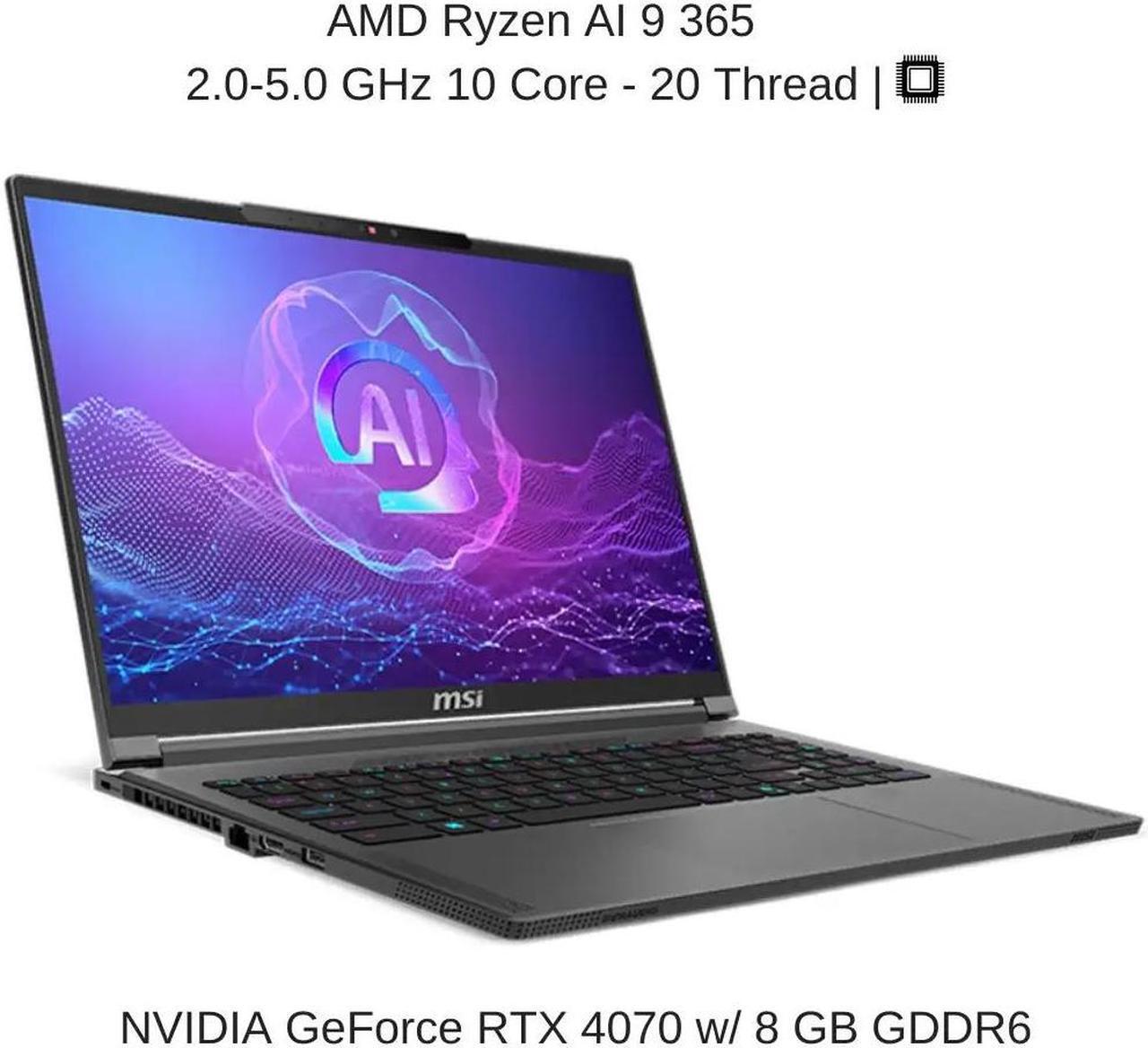Alt view image 3 of 7 - [2024] HIDevolution MSI Creator A16 AI+ A3HVGG 16" QHD+ 240Hz OLED, 2.0 GHz Ryzen AI 9 365, RTX 4070, 32 GB LPDDR5x RAM, 4 TB PCIe SSD, Windows 11 Pro