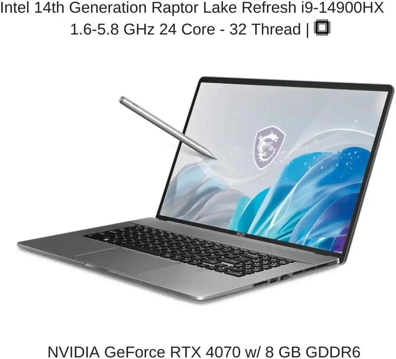 Alt view image 3 of 6 - [2024] HIDevolution MSI Creator Z17 HX Studio A14VGT 17" QHD+ 165Hz Touch, 1.6 GHz i9-14900HX, RTX 4070, 128 GB DDR5 RAM, 2 TB PCIe SSD, Windows 11 Pro