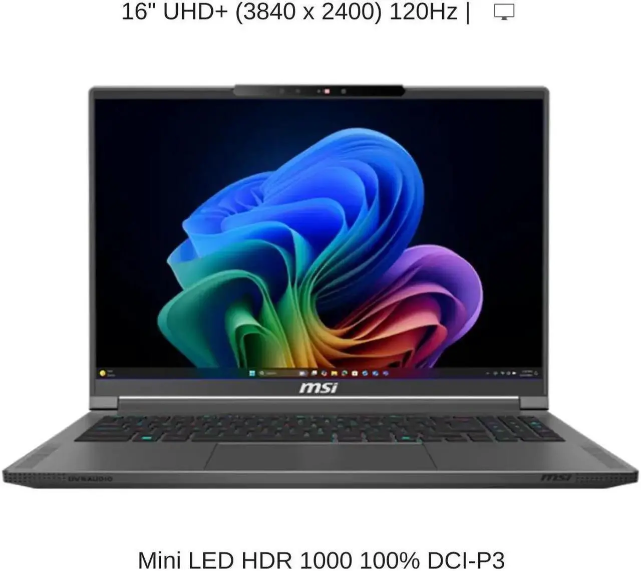 Alt view image 6 of 7 - [2024] HIDevolution MSI Creator A16 AI+ A3HVGG 16" UHD+ 120Hz Mini LED, 2.0 GHz Ryzen AI 9 365, RTX 4070, 32 GB LPDDR5x RAM, 4 TB PCIe SSD, Windows 11 Pro