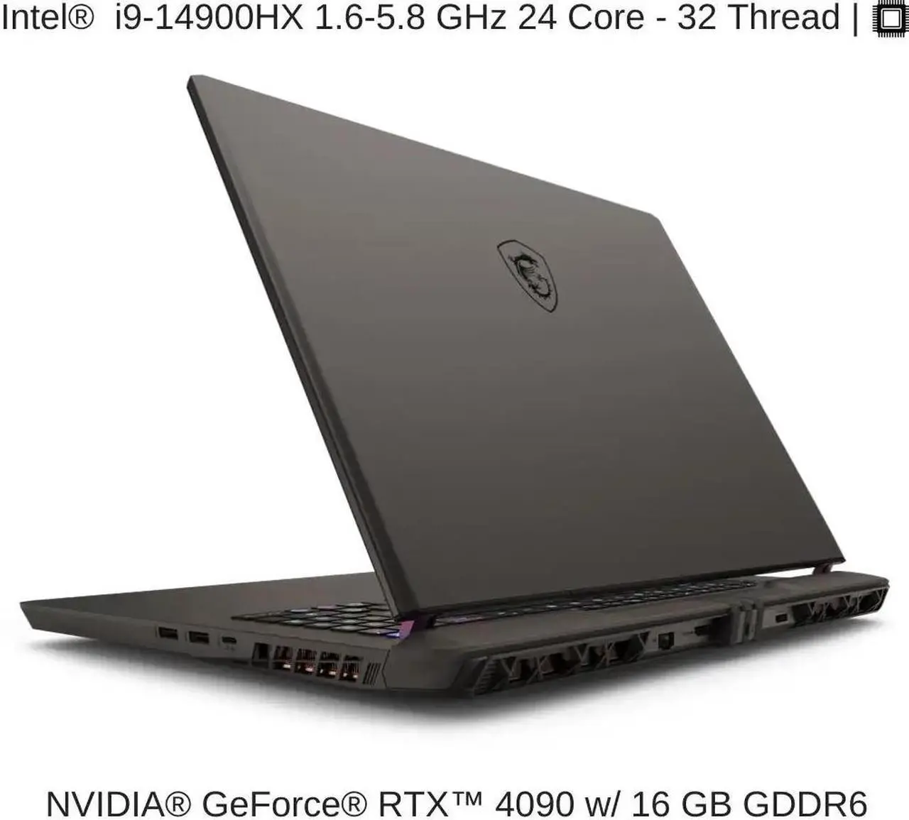 Alt view image 3 of 7 - [2024] HIDevolution MSI Vector 17 HX A14VIG 17" QHD+ 240Hz, 1.6 GHz i9-14900HX, RTX 4090, 64 GB DDR5 RAM, 2 TB PCIe SSD, Windows 11 Pro