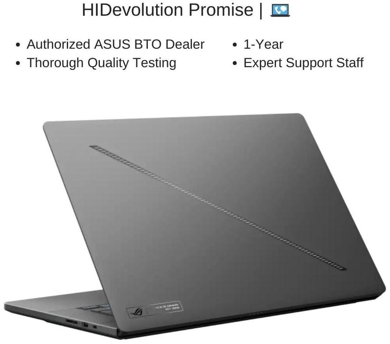 Alt view image 7 of 7 - [2025] HIDevolution ASUS ROG Zephyrus G16 GU605CW [Grey] 16" WQXGA 240Hz OLED, 2.7 GHz Ultra 9-285H, RTX 5080, 32 GB LPDDR5X RAM, 4 TB PCIe SSD, Windows 11 Pro