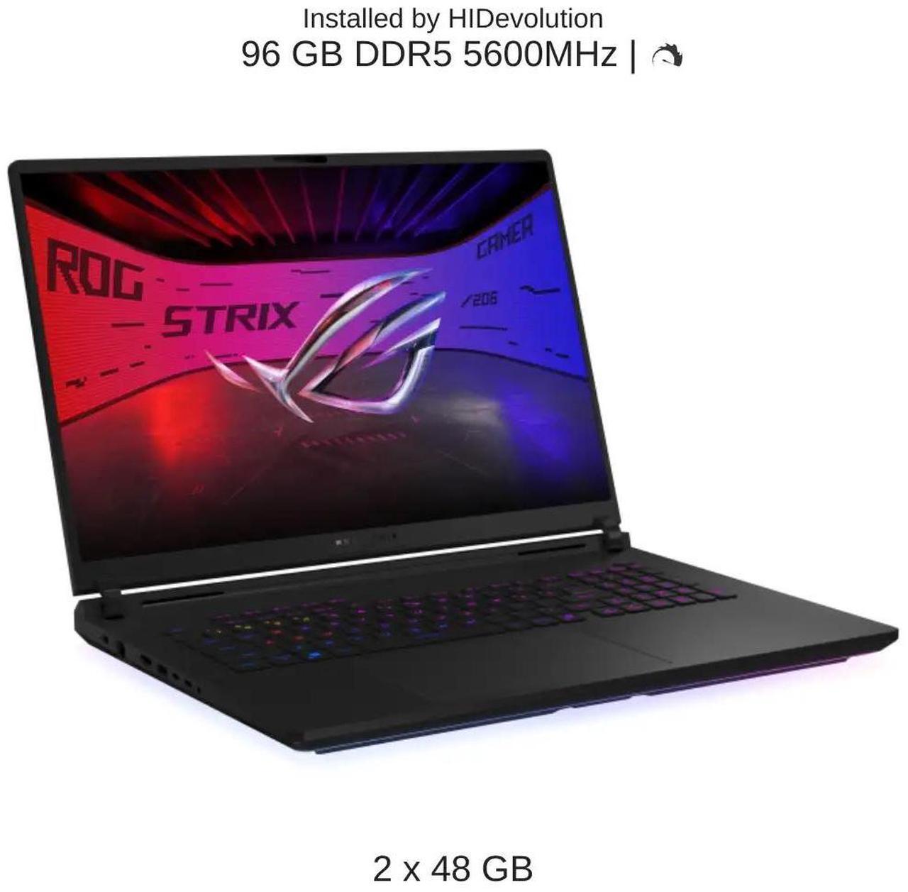 Alt view image 4 of 7 - [2025] HIDevolution ASUS ROG Strix SCAR 18 G835LR 18" WQXGA 240Hz Mini LED, 2.1 GHz Ultra 9-275HX, RTX 5070TI, 96 GB DDR5 RAM, 1 TB PCIe SSD, Windows 11 Pro