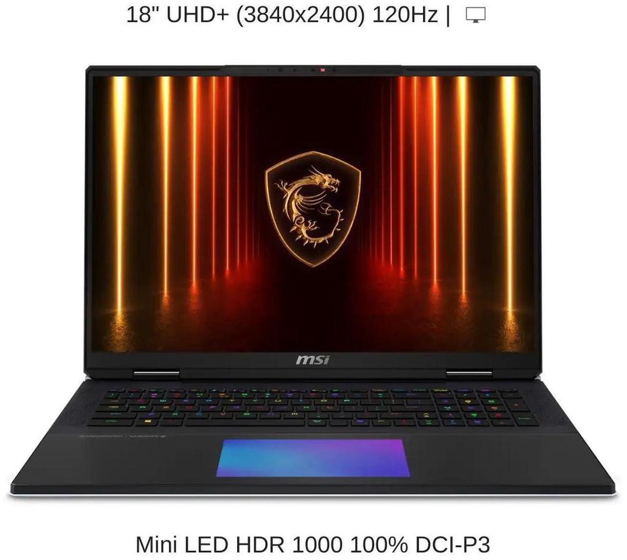 Alt view image 6 of 7 - [2025] HIDevolution MSI Titan 18 HX AI A2XWJG 18" UHD+ 120Hz Mini LED, 2.1 GHz Ultra 9-285HX , RTX 5090, 128 GB DDR5 RAM, 16 TB PCIe SSD, Windows 11 Pro