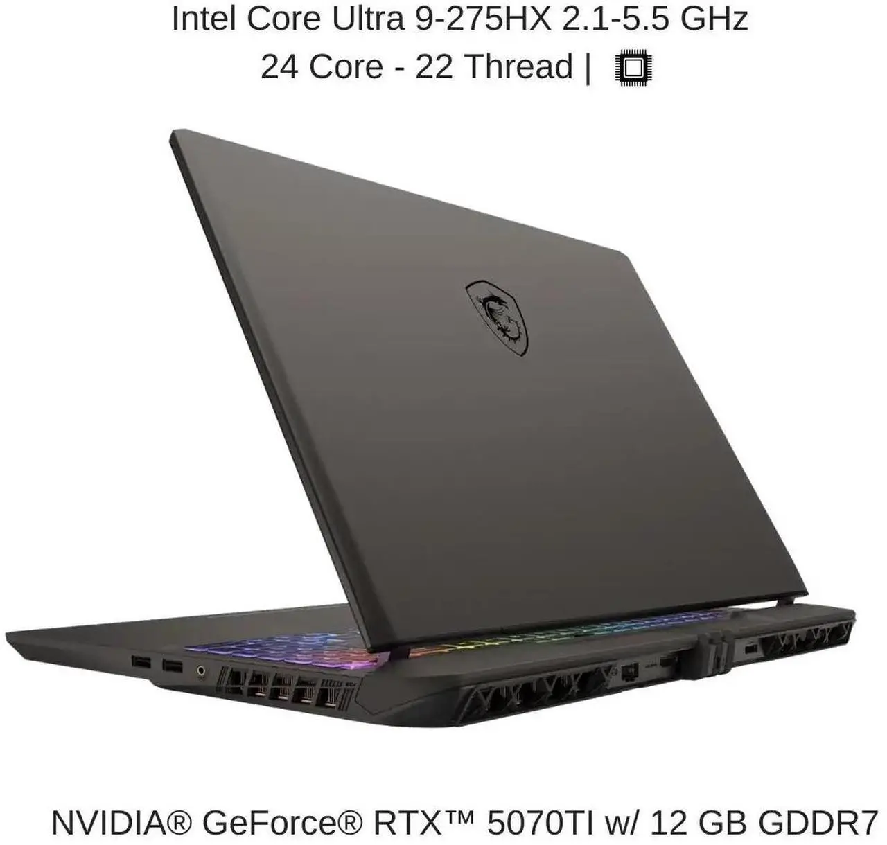 Alt view image 3 of 7 - [2025] HIDevolution MSI Vector 16 HX AI A2XWHG 16" QHD+ 240Hz, 2.1 GHz Ultra 9-275HX, RTX 5070TI, 32 GB DDR5 RAM, 2 TB PCIe SSD, Windows 11 Pro