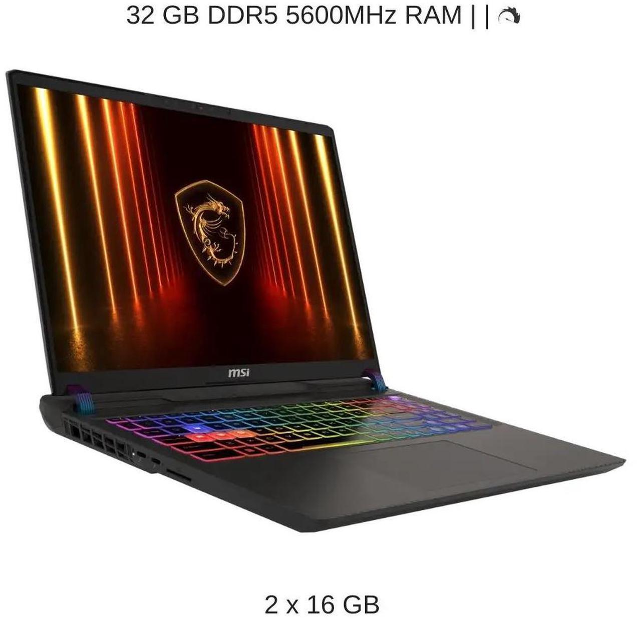 Alt view image 4 of 7 - [2025] HIDevolution MSI Vector 16 HX AI A2XWIG 16" QHD+ 240Hz, 2.1 GHz Ultra 9-275HX, RTX 5080, 32 GB DDR5 RAM, 16 TB PCIe SSD, Windows 11 Pro
