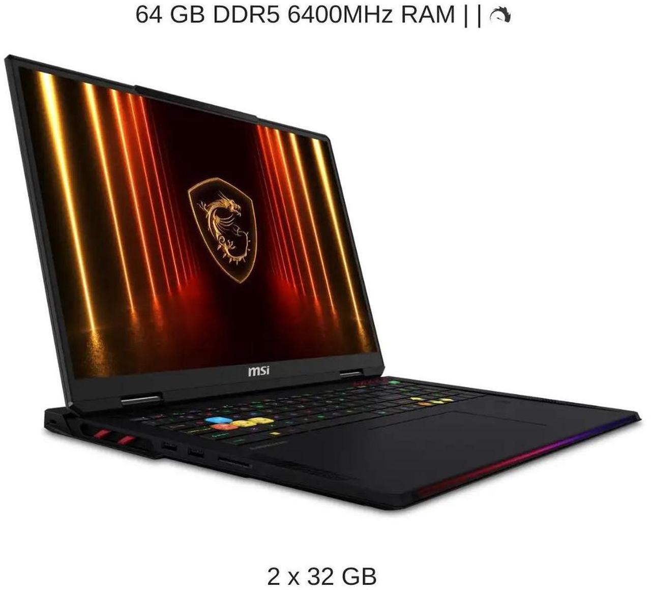 Alt view image 4 of 7 - [2025] HIDevolution MSI Raider 18 HX AI A2XWIG 18" UHD+ 120Hz Mini LED, 2.1 GHz Ultra 9-285HX , RTX 5090, 64 GB DDR5 RAM, 16 TB PCIe SSD, Windows 11 Pro