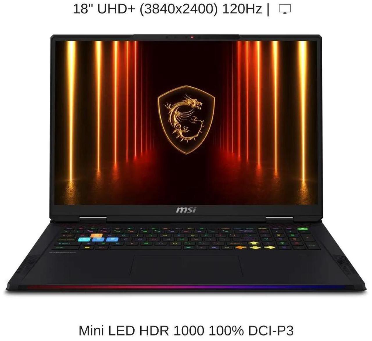 Alt view image 6 of 7 - [2025] HIDevolution MSI Raider 18 HX AI A2XWIG 18" UHD+ 120Hz Mini LED, 2.1 GHz Ultra 9-285HX , RTX 5090, 64 GB DDR5 RAM, 16 TB PCIe SSD, Windows 11 Pro