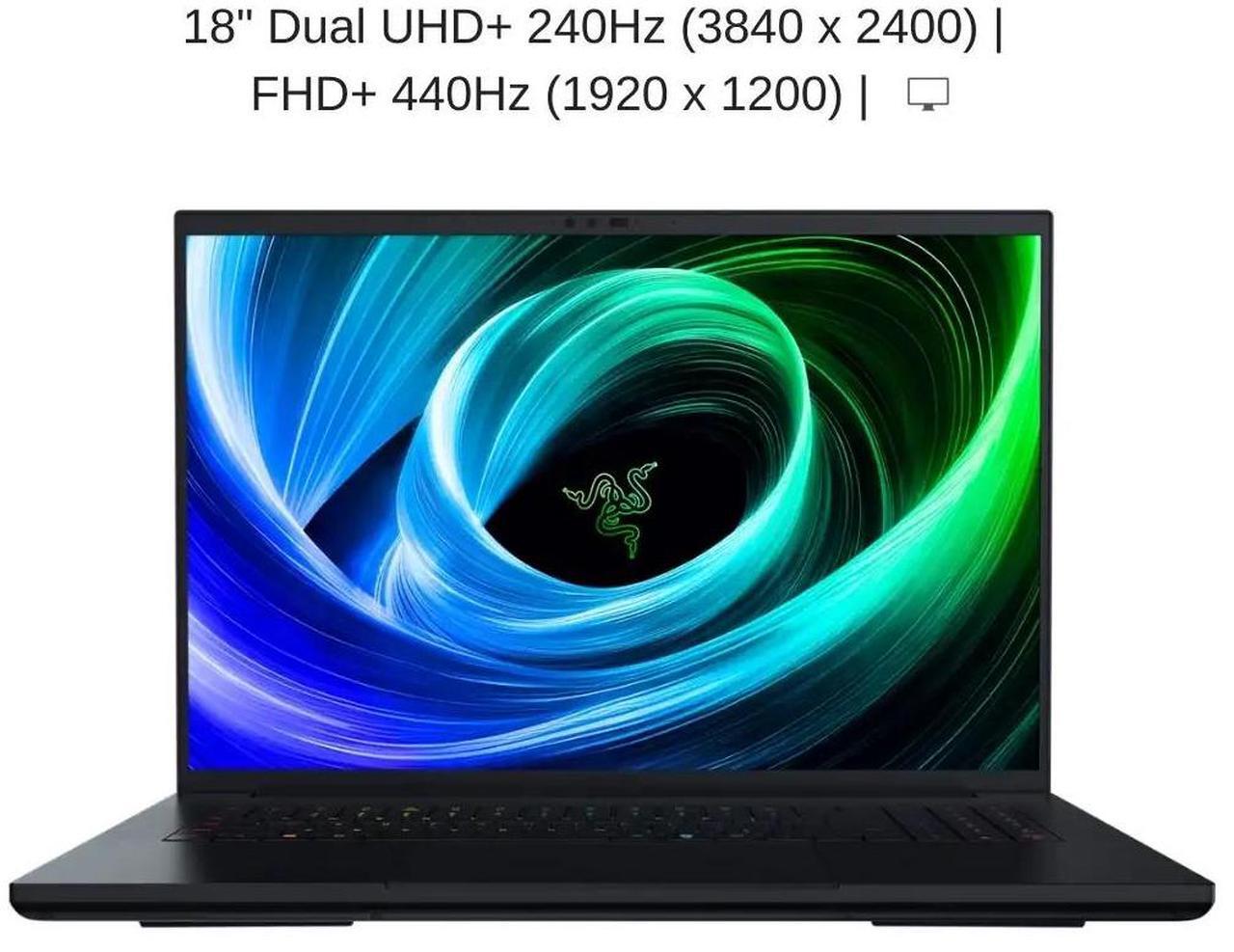 Alt view image 4 of 6 - Razer Blade 18 [2025] Black, 18" Dual UHD+ 240Hz / FHD+ 440Hz, 2.1 GHz Ultra 9-275HX , RTX 5070TI, 32 GB DDR5 RAM, 1 TB PCIe SSD, Windows 11 Home