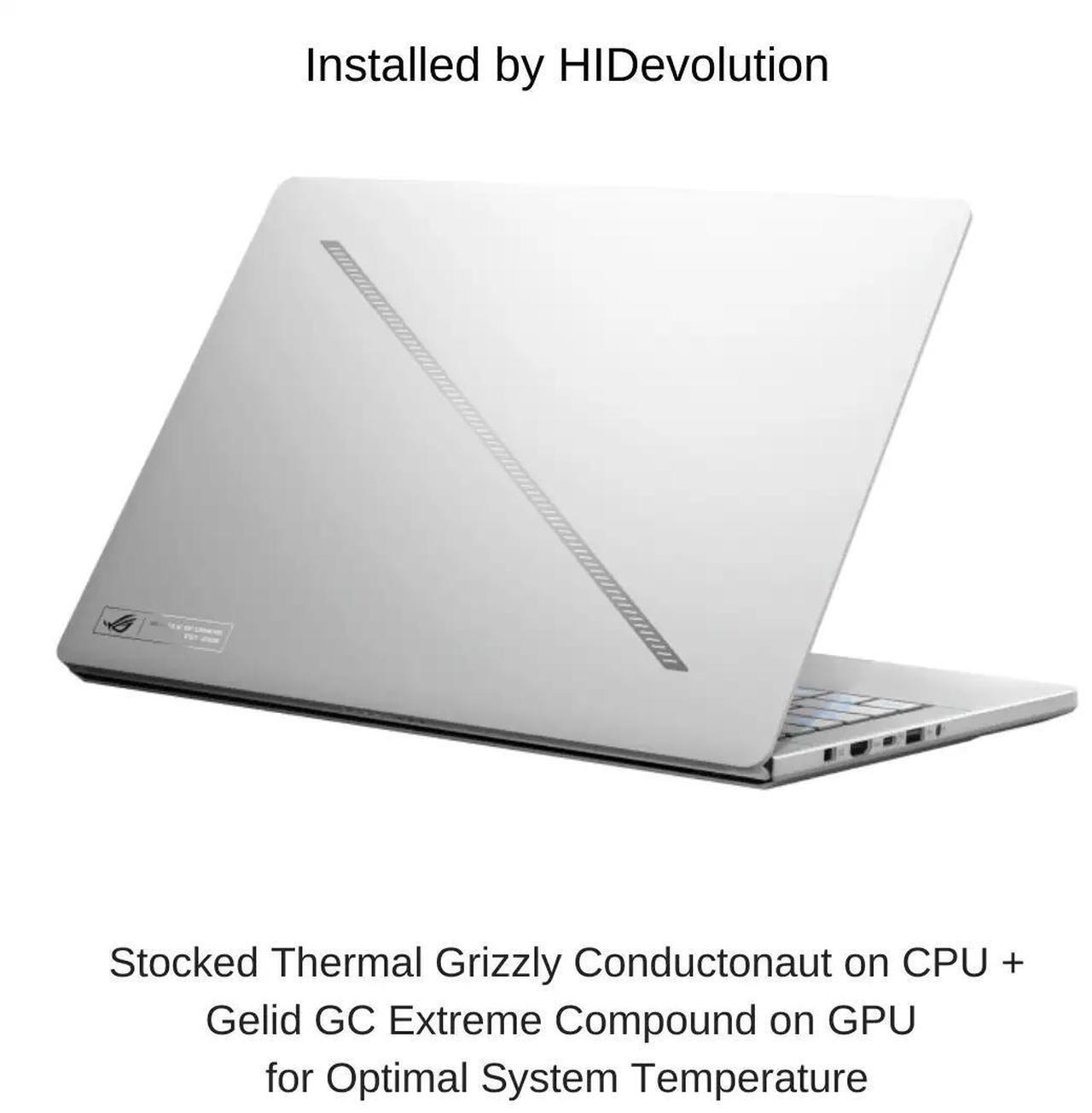 Alt view image 2 of 7 - [2025] HIDevolution ASUS ROG Zephyrus G14 GA403UM [White] 14" 3K 120Hz OLED, 4.0 GHz Ryzen 9 270, RTX 5060, 16GB LPDDR5X RAM, 1 TB PCIe SSD, Windows 11 Home