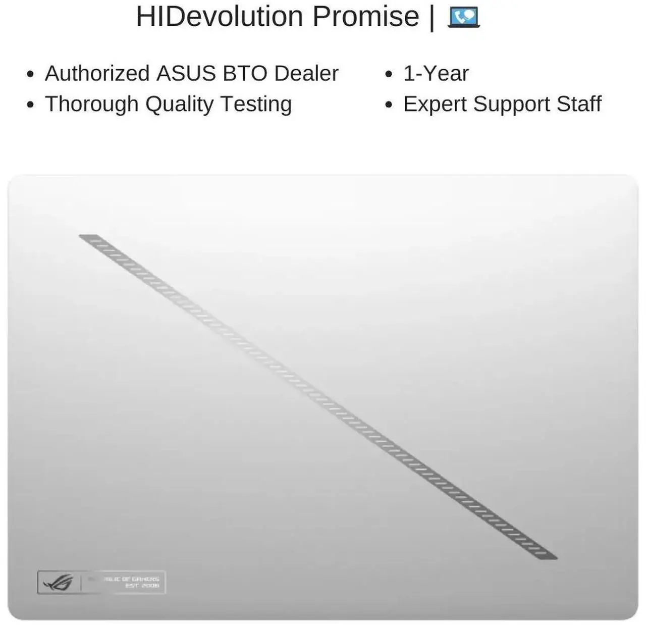 Alt view image 7 of 7 - [2025] HIDevolution ASUS ROG Zephyrus G14 GA403UM [White] 14" 3K 120Hz OLED, 4.0 GHz Ryzen 9 270, RTX 5060, 16GB LPDDR5X RAM, 1 TB PCIe SSD, Windows 11 Home
