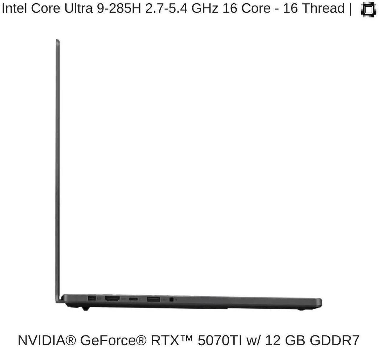 Alt view image 3 of 7 - [2025] HIDevolution ASUS ROG Zephyrus G16 GU605CR [White] 16" WQXGA 240Hz OLED, 2.7 GHz Ultra 9-285H, RTX 5070TI, 32 GB LPDDR5X RAM, 2 TB PCIe SSD, Windows 11 Pro