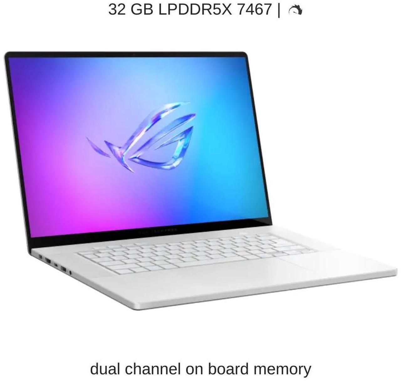 Alt view image 4 of 7 - [2025] HIDevolution ASUS ROG Zephyrus G16 GU605CR [White] 16" WQXGA 240Hz OLED, 2.7 GHz Ultra 9-285H, RTX 5070TI, 32 GB LPDDR5X RAM, 2 TB PCIe SSD, Windows 11 Pro
