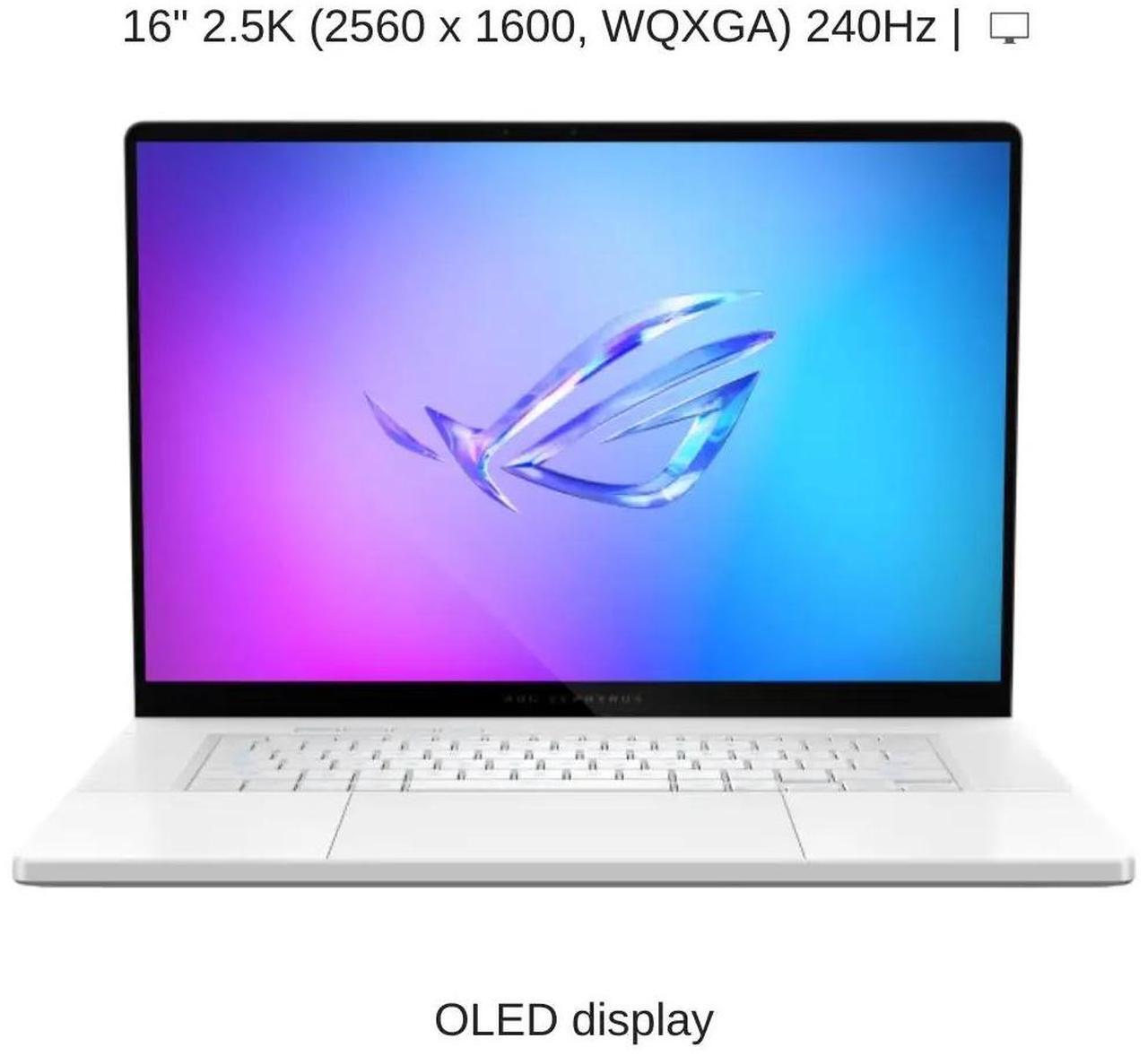 Alt view image 6 of 7 - [2025] HIDevolution ASUS ROG Zephyrus G16 GU605CR [White] 16" WQXGA 240Hz OLED, 2.7 GHz Ultra 9-285H, RTX 5070TI, 32 GB LPDDR5X RAM, 2 TB PCIe SSD, Windows 11 Pro