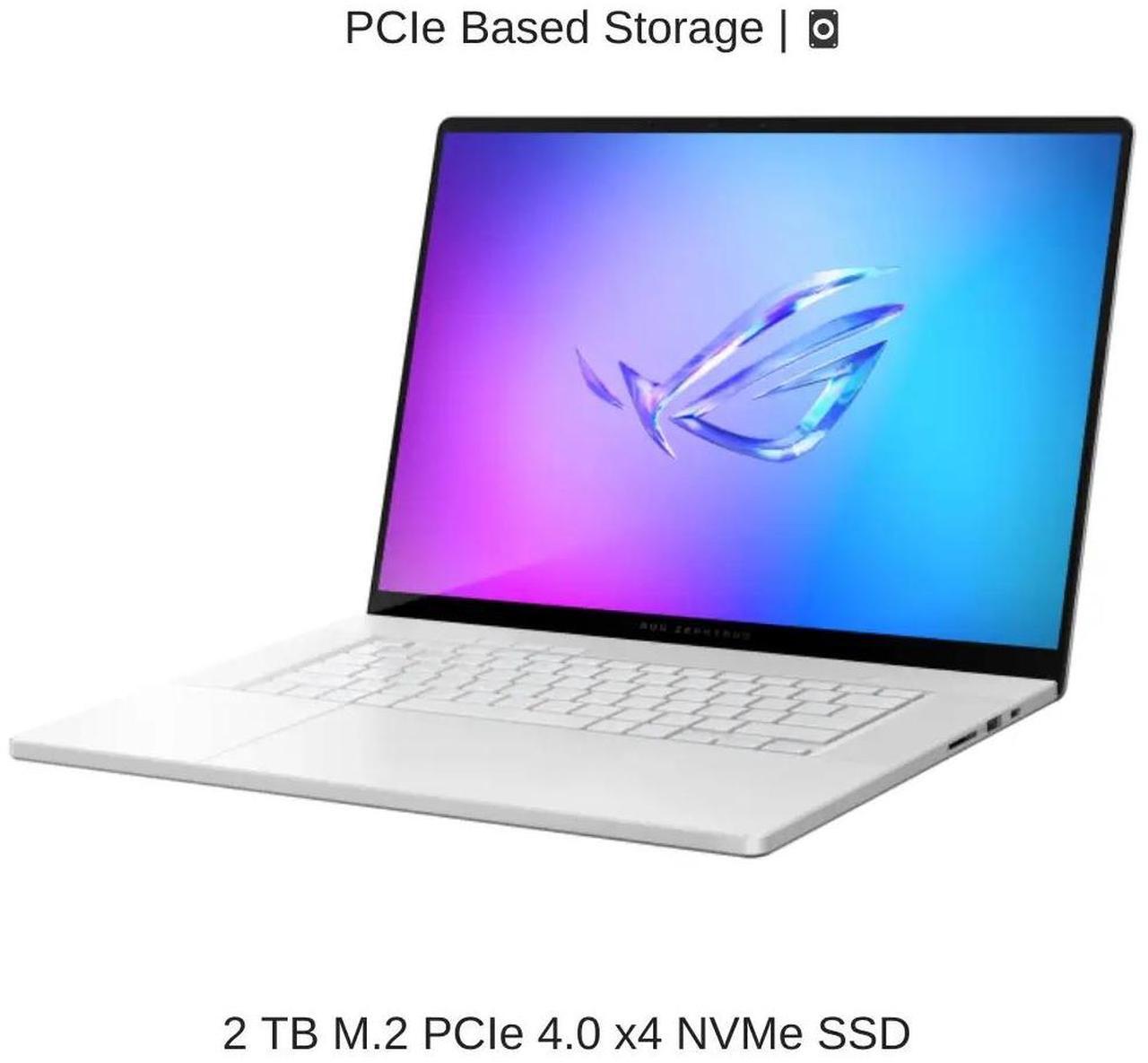 Alt view image 5 of 7 - [2025] HIDevolution ASUS ROG Zephyrus G16 GU605CR [White] 16" WQXGA 240Hz OLED, 2.7 GHz Ultra 9-285H, RTX 5070TI, 32 GB LPDDR5X RAM, 2 TB PCIe SSD, Windows 11 Pro