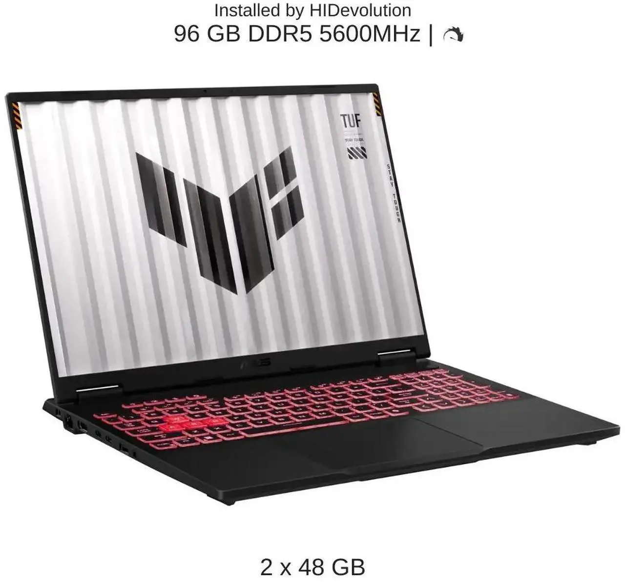Alt view image 4 of 7 - [2025] HIDevolution ASUS TUF Gaming A16 FA608UP 6" FHD+ 165Hz IPS-Level, 4.0 GHz Ryzen 9 270, RTX 5070, 96 GB DDR5 RAM, 8 TB PCIe SSD, Windows 11 Pro