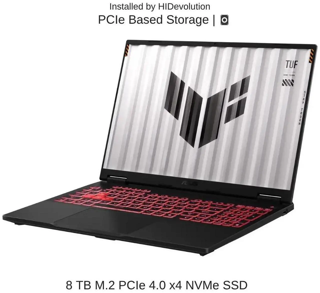 Alt view image 5 of 7 - [2025] HIDevolution ASUS TUF Gaming A16 FA608UP 6" FHD+ 165Hz IPS-Level, 4.0 GHz Ryzen 9 270, RTX 5070, 96 GB DDR5 RAM, 8 TB PCIe SSD, Windows 11 Pro