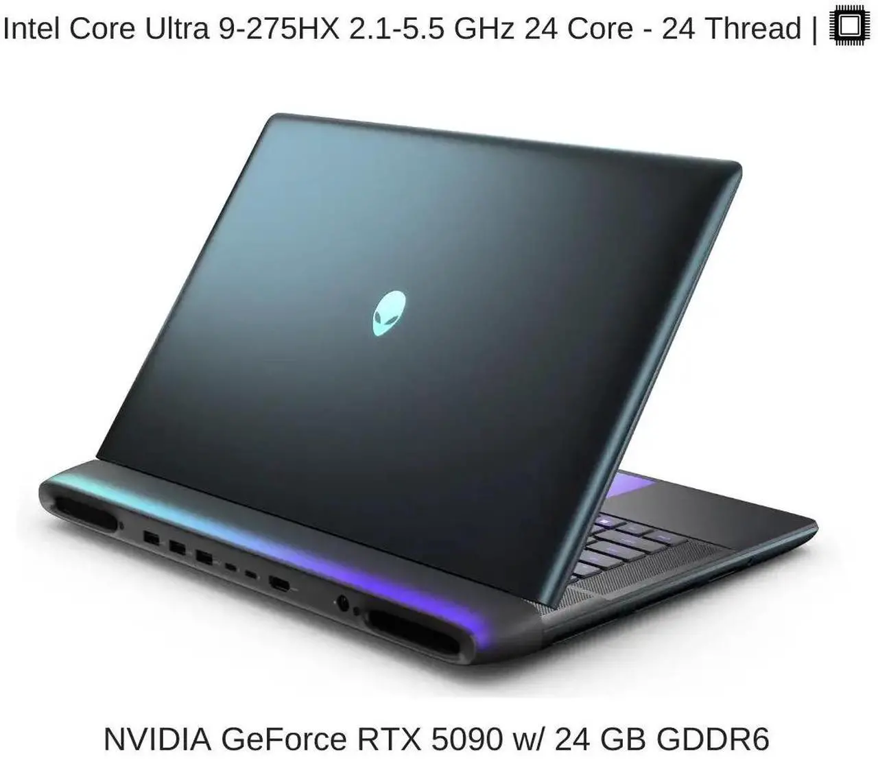 Alt view image 2 of 7 - [2025] Alienware 16 Area-51 [Mechanical Keyboard] 16" QHD+ 240Hz, 2.1 GHz Ultra 9-275HX, RTX 5090, 128 GB DDR5 RAM, 2 TB PCIe SSD, Windows 11 Home