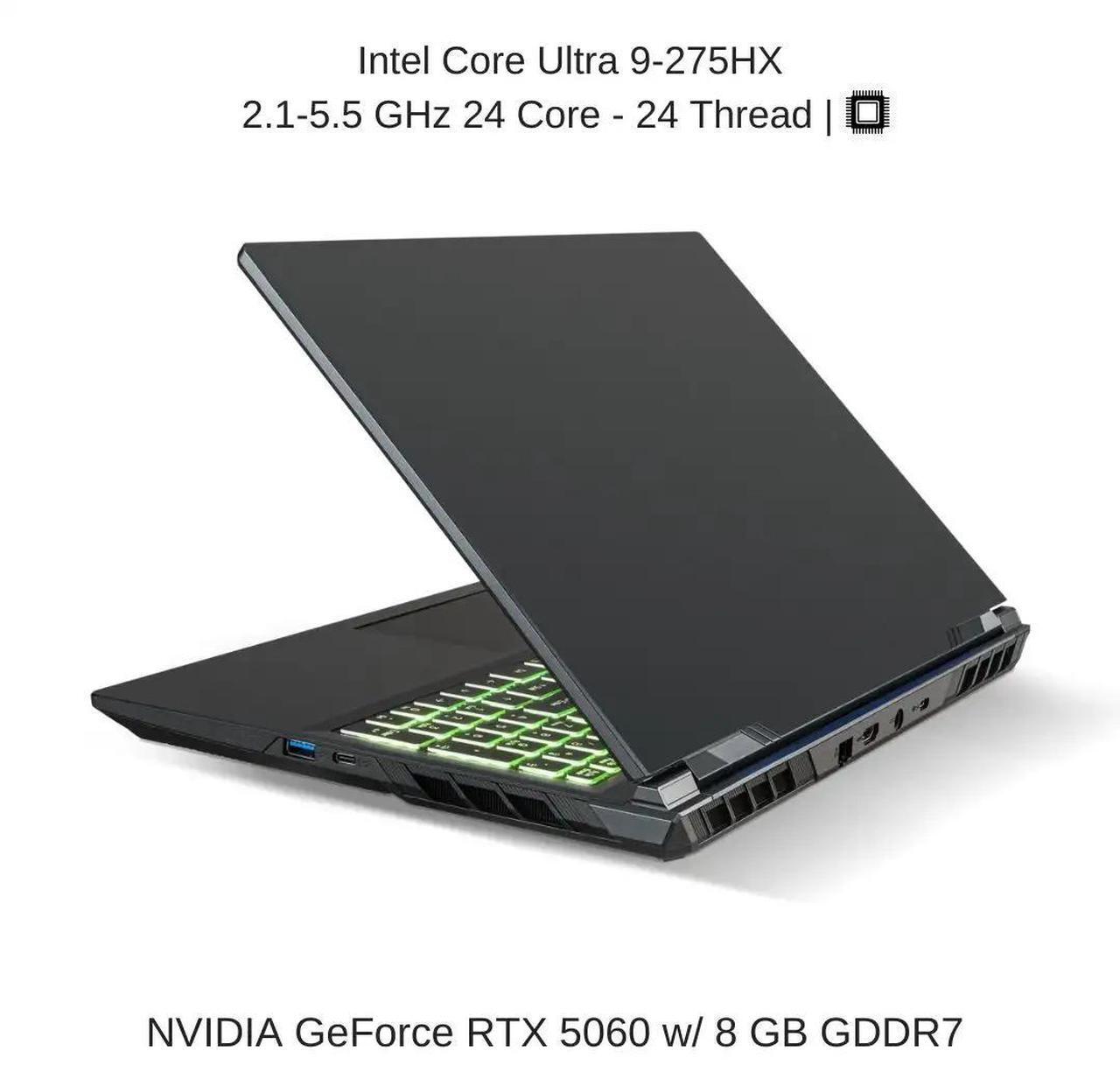 Alt view image 3 of 7 - [2025] HIDevolution EVOC High Performance Systems V3503B (V350WNNQ) 15.6" FHD 144Hz, 2.1 GHz Ultra 9-275HX, RTX 5060, 16 GB DDR5 RAM, 1 TB PCIe SSD, Windows 11 Pro