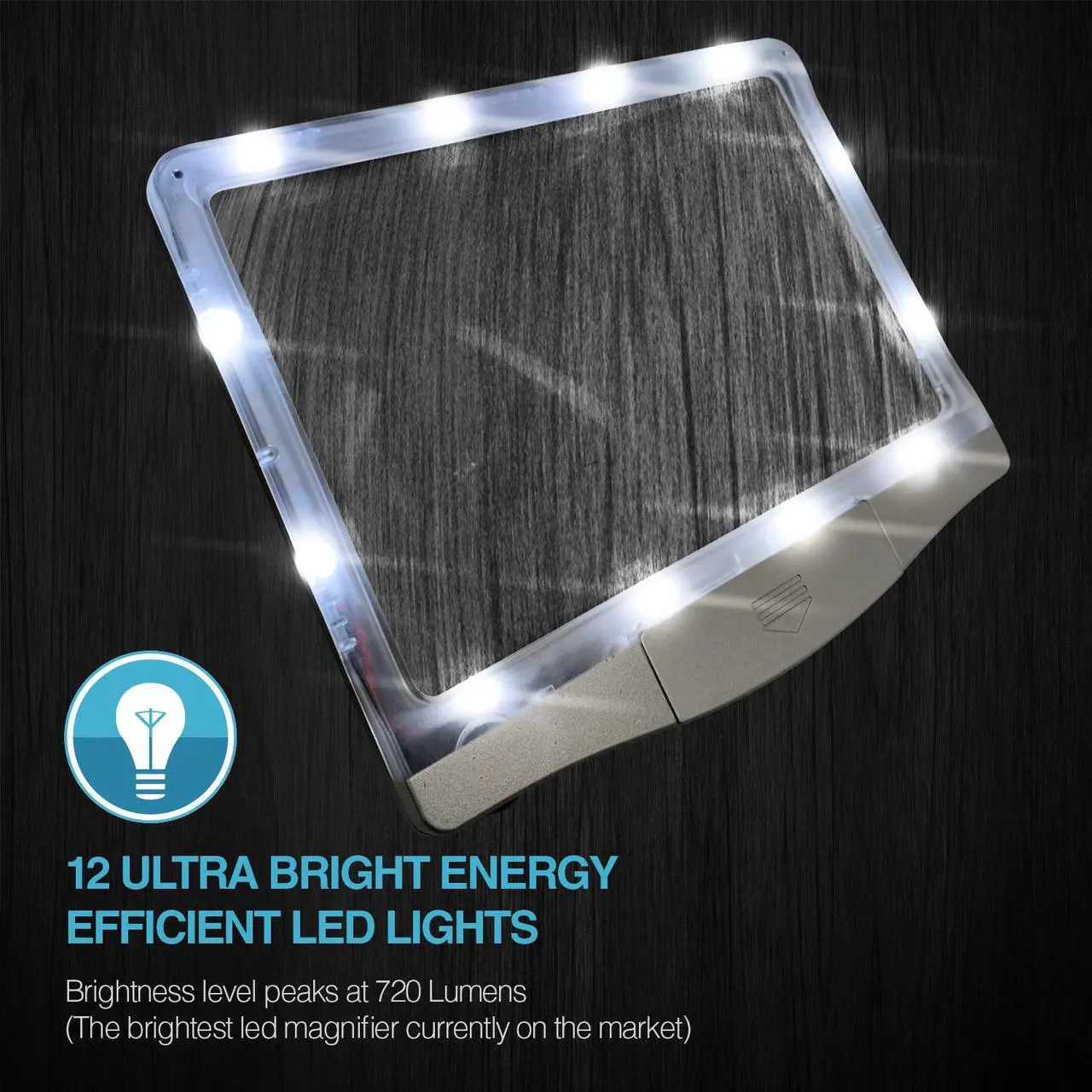 Alt view image 4 of 7 - MagniPros Ultra Slim & Lightweight Book Light Led Page Magnifier-Large Viewing Area Magnifies up to 300%