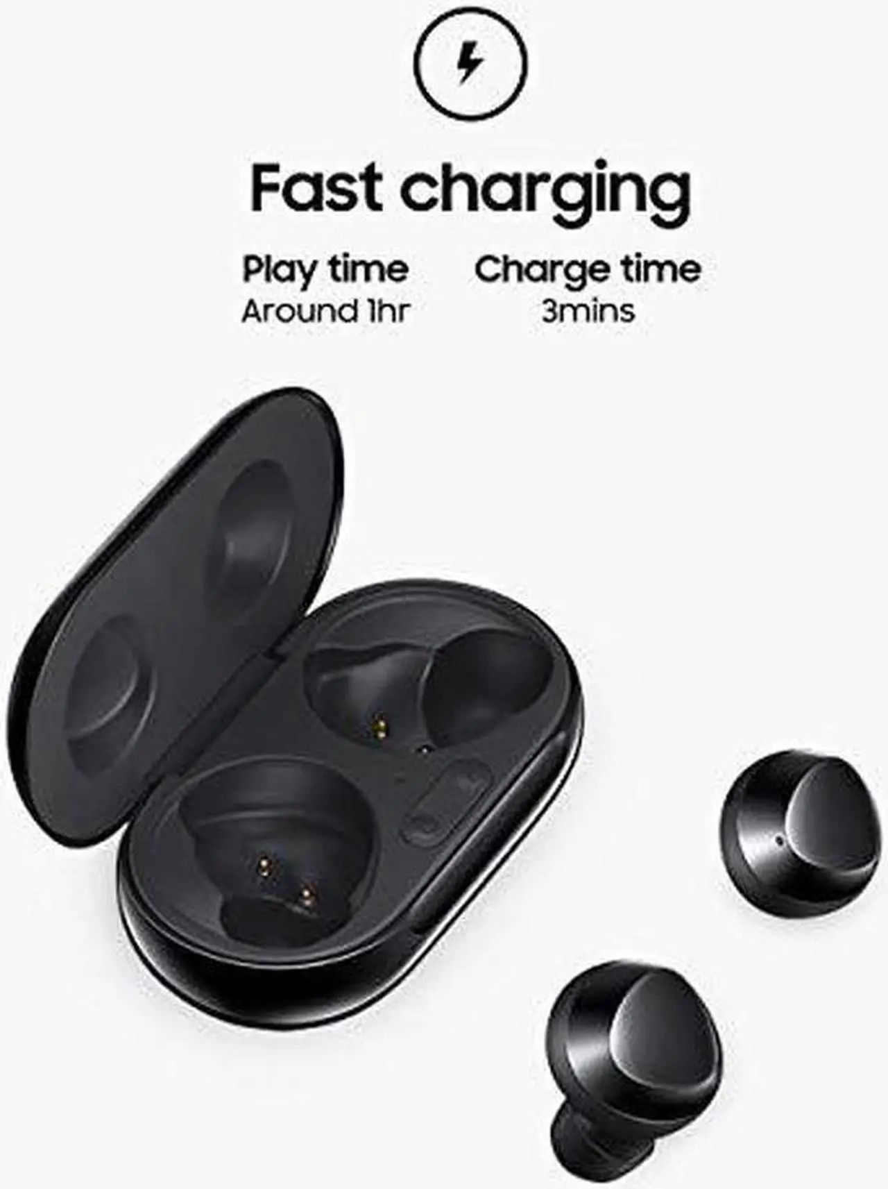 Alt view image 8 of 20 - Samsung Galaxy Buds+ True Wireless Bluetooth Earbud Headphones - Black