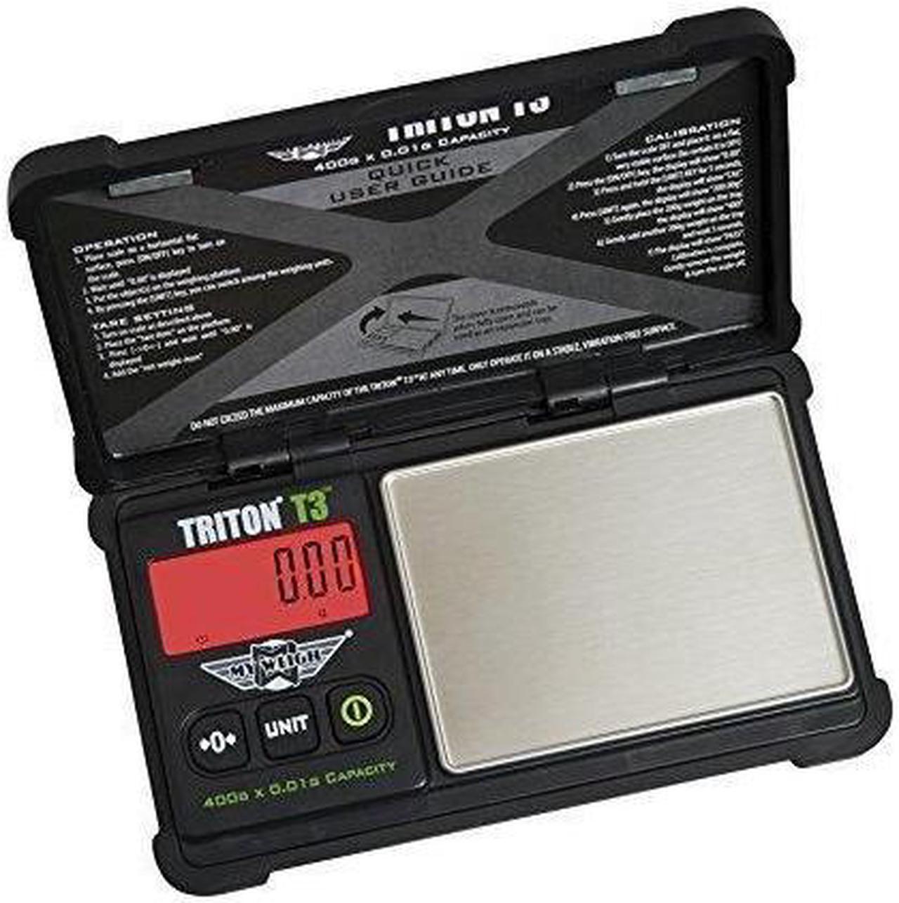 Main image of My Weigh T3-400 Triton T3 400 Gram x 0.01 Digital Pocket Scale Black