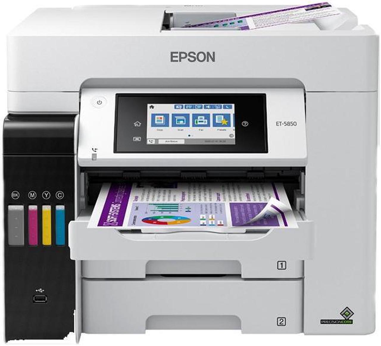 Alt view image 6 of 8 - Epson EcoTank® Pro ET-5850 All-in-One Cartridge-Free Business Supertank Printer