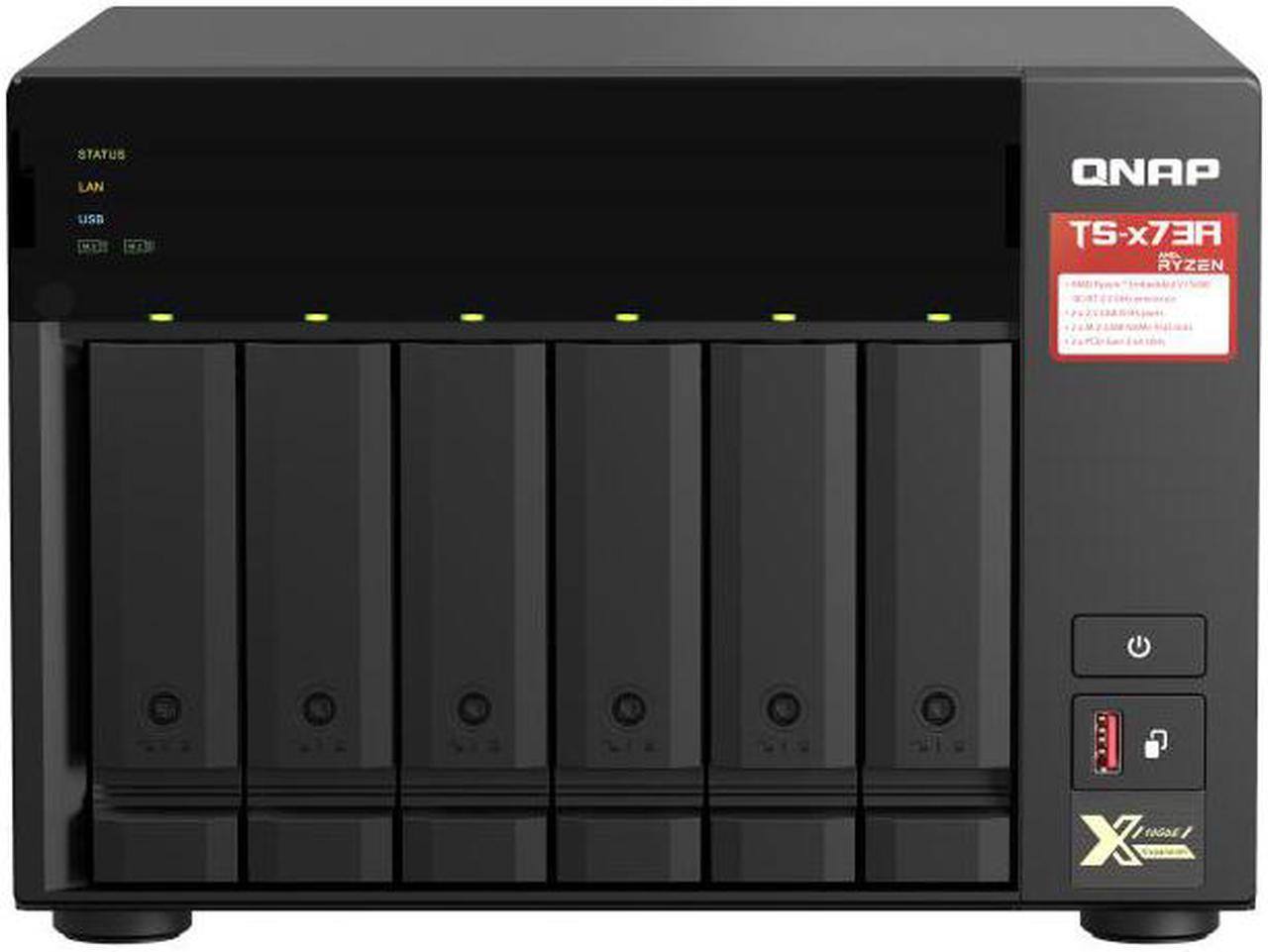 QNAP TS-673A - NAS server - 6 bays - SATA 6Gb/s - RAM 8 GB - Gigabit Ethernet / 2.5 Gigabit Ethernet