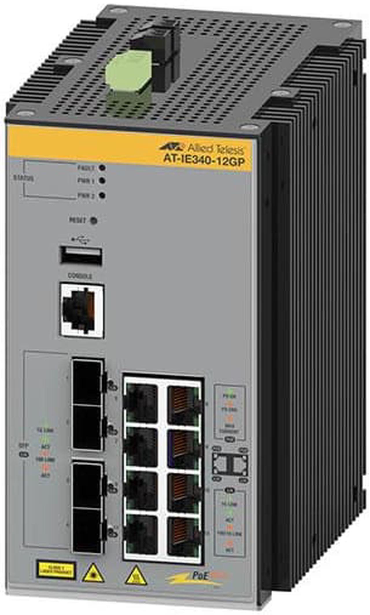Alt view image 2 of 2 - Allied Telesis Industrial PoE+ Ethernet Layer 3 Switch ATIE34012GP80