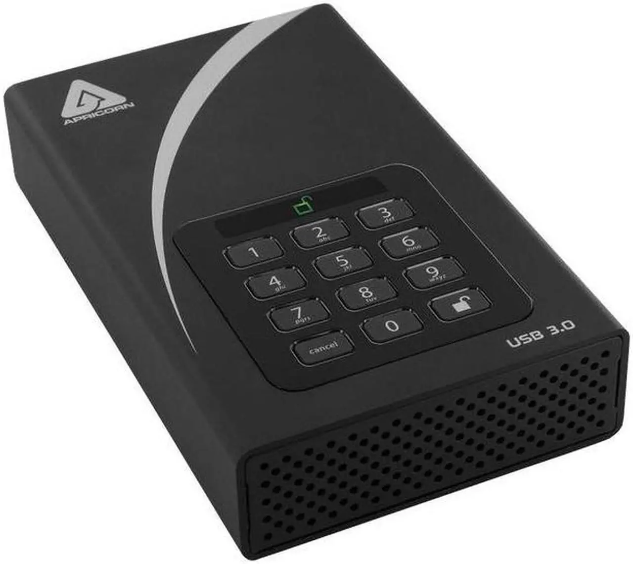 Alt view image 11 of 11 - APRICORN Aegis Padlock DT 4TB USB 3.0 External Hard Drive ADT-3PL256-4000 Black