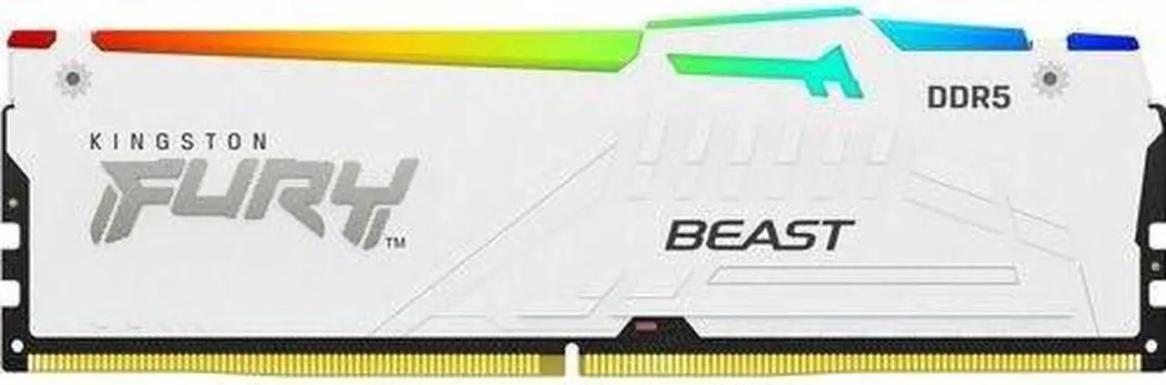 Alt view image 2 of 3 - Kingston 32GB 5200MT/s DDR5 CL36 DIMM FURY Beast White RGB EXPO