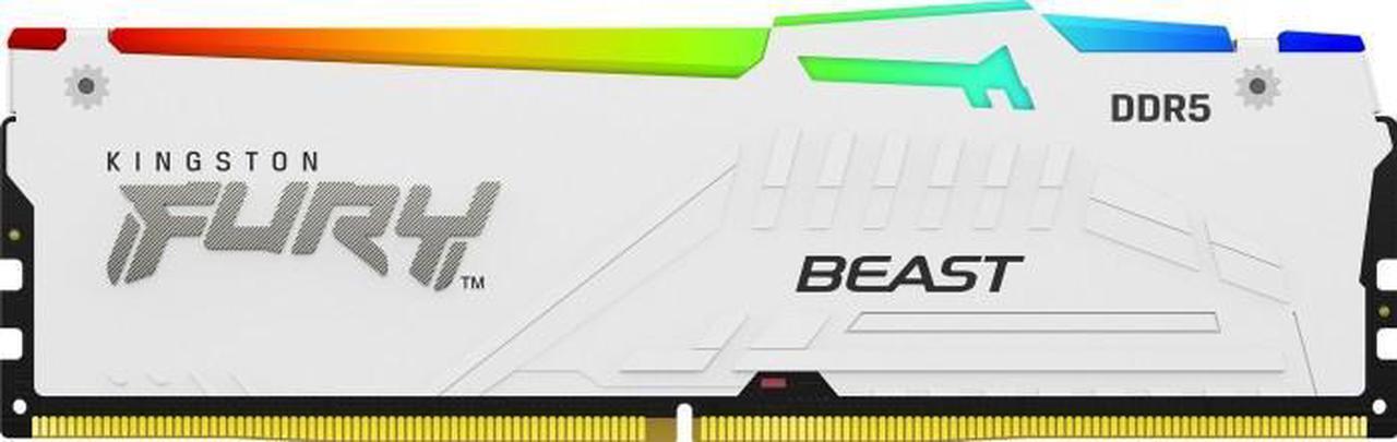 Alt view image 2 of 2 - Kingston 32GB 6000MT/s DDR5 CL36 DIMM FURY Beast White RGB EXPO