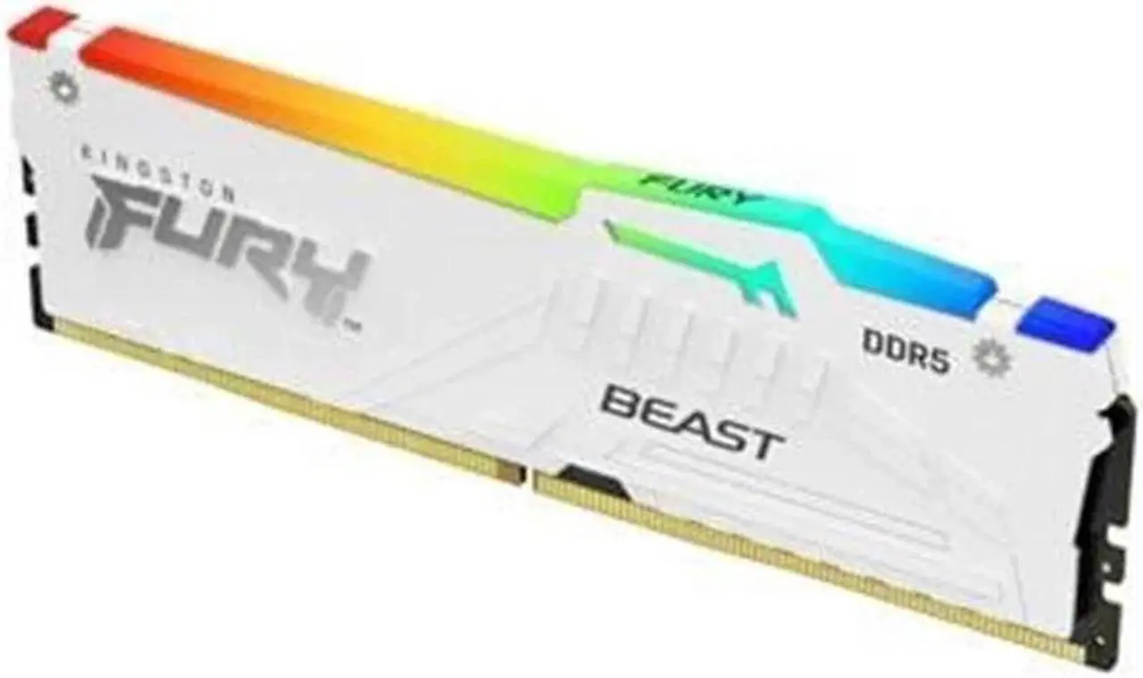 Alt view image 3 of 3 - Kingston 32GB 5200MT/s DDR5 CL36 DIMM FURY Beast White RGB EXPO