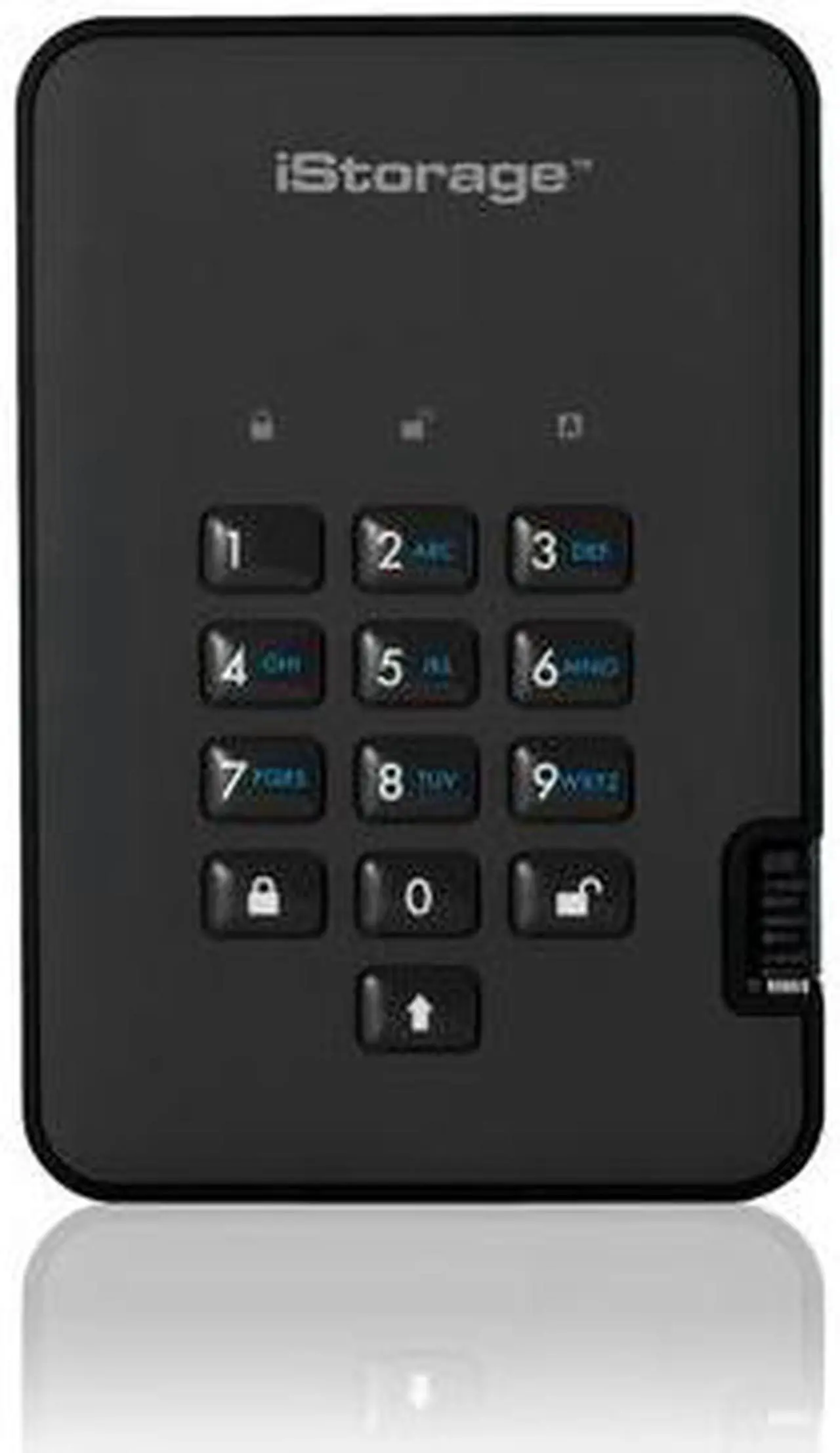 Alt view image 8 of 8 - iStorage diskAshur2 5TB Black - Secure portable hard drive - Password protected, dust and water resistant, portable, military grade hardware encryption USB 3.1  IS-DA2-256-5000-B