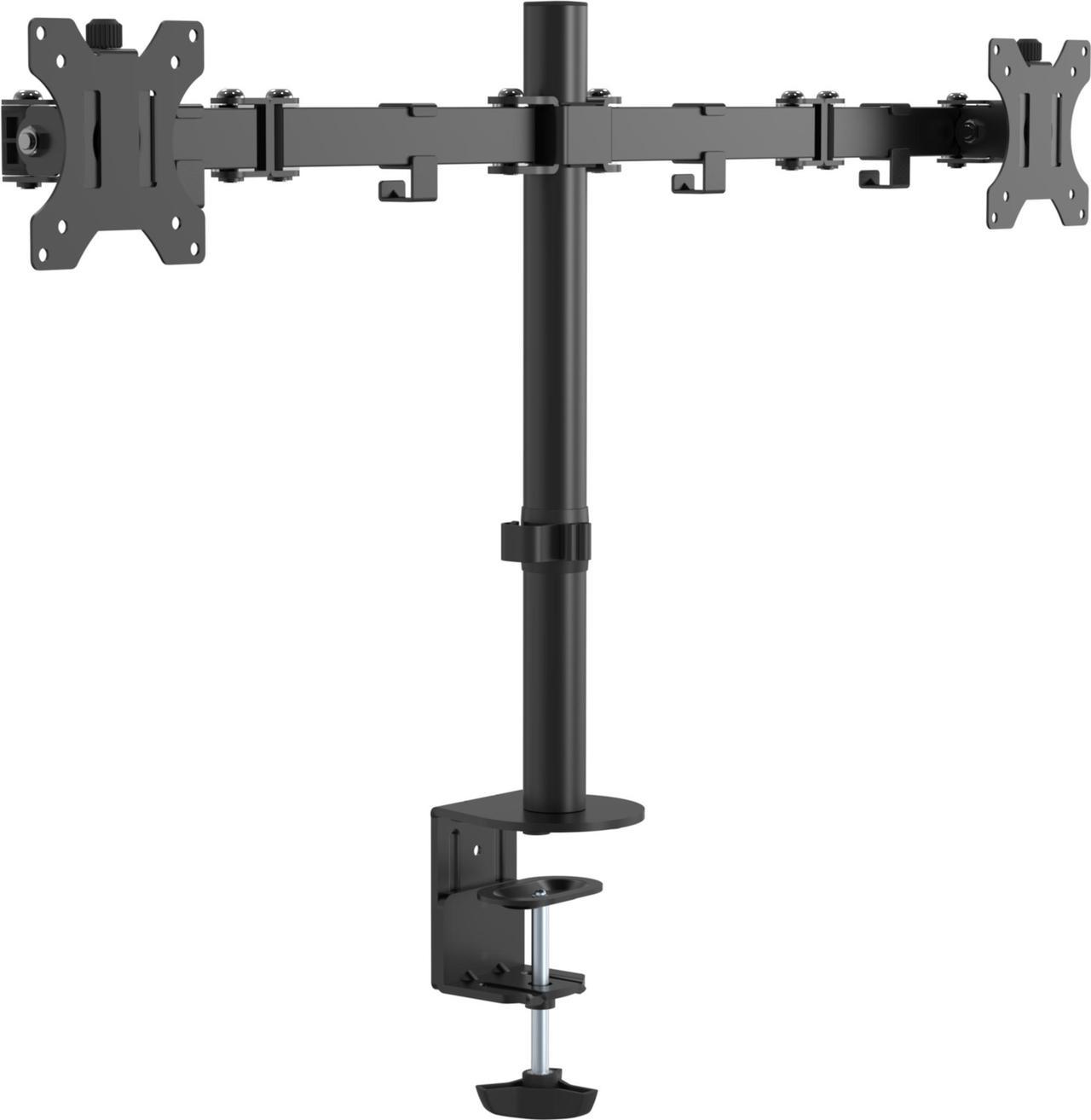 VISION Monitor Dual Desk Post Mount - LIFETIME WARRANTY - fits display 13 - 27" with VESA sizes 75 x 75 or 100 x 100 - 2