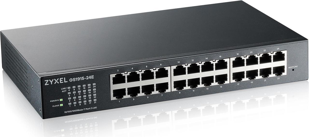 Zyxel GS1915 Series GS1915-24E - Switch - managed - smart - 24 x 10/100/1000 - desktop, rack-mountable, wall-mountable