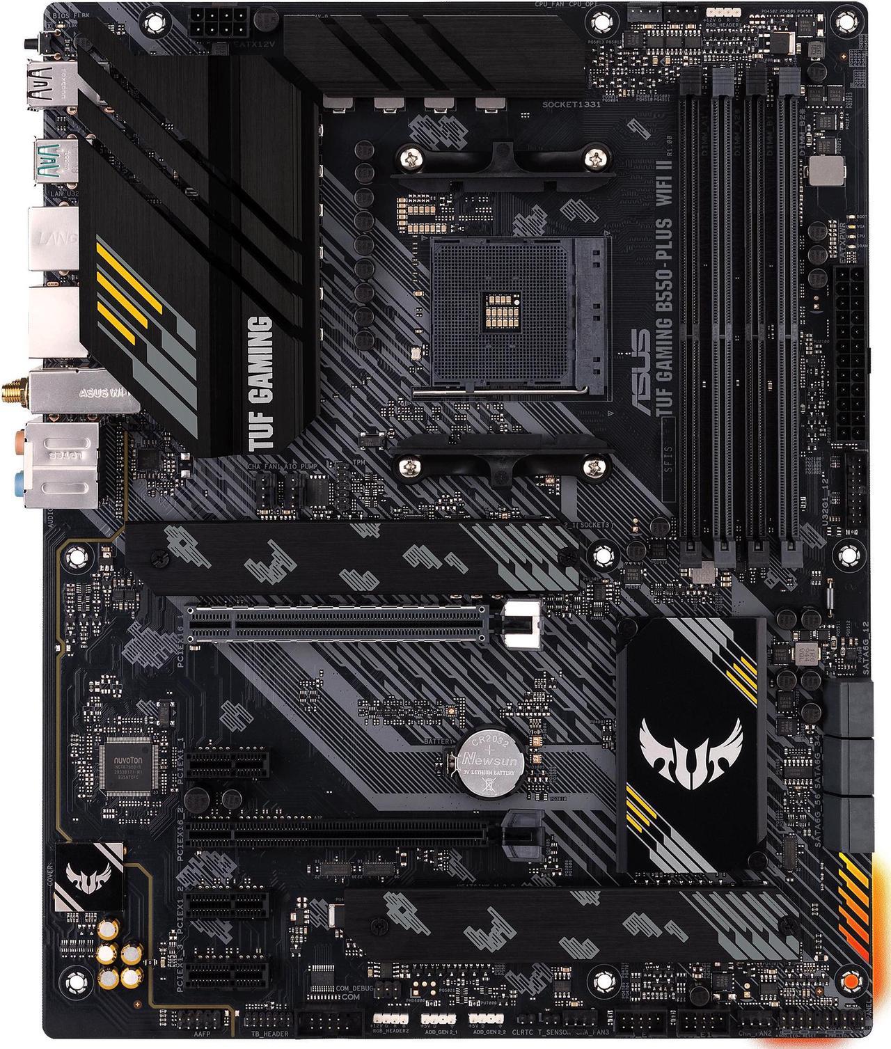 ASUS TUF GAMING B550-PLUS WIFI II - Motherboard - ATX - Socket AM4 - AMD B550 Chipset - USB-C Gen2, USB 3.2 Gen 1, USB 3