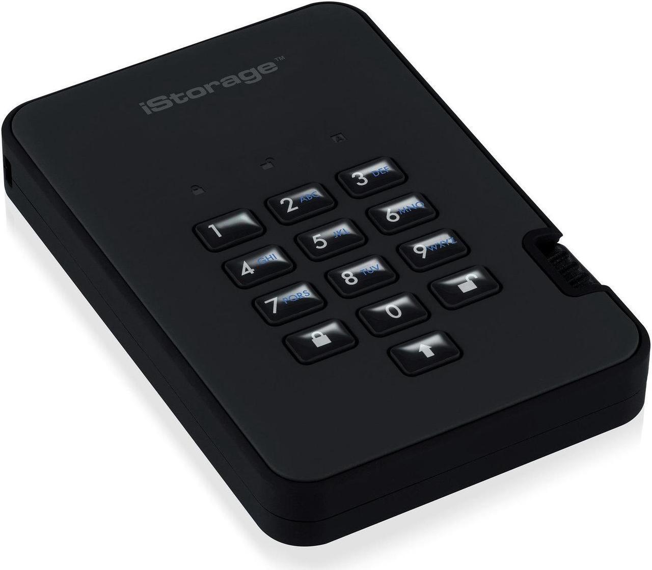 Alt view image 10 of 10 - iStorage diskAshur2 SSD 8TB Black - Secure portable solid state drive - Password protected, dust and water resistant, portable, military grade hardware encryption USB 3.2  IS-DA2-256-SSD-8000-B
