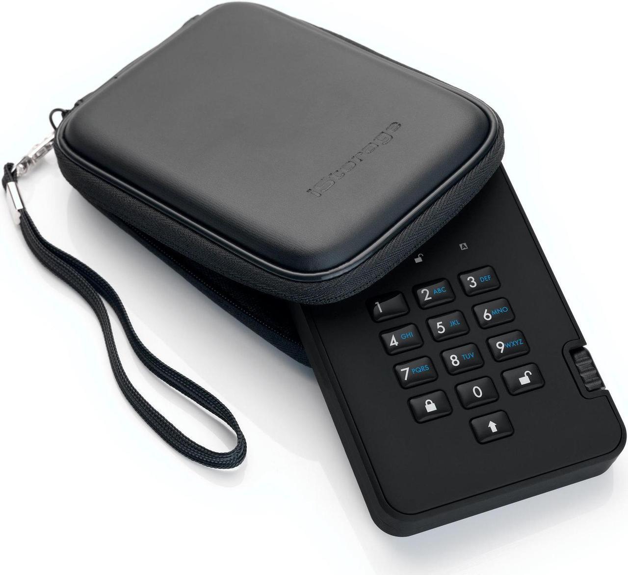 Alt view image 11 of 10 - iStorage diskAshur2 SSD 8TB Black - Secure portable solid state drive - Password protected, dust and water resistant, portable, military grade hardware encryption USB 3.2  IS-DA2-256-SSD-8000-B